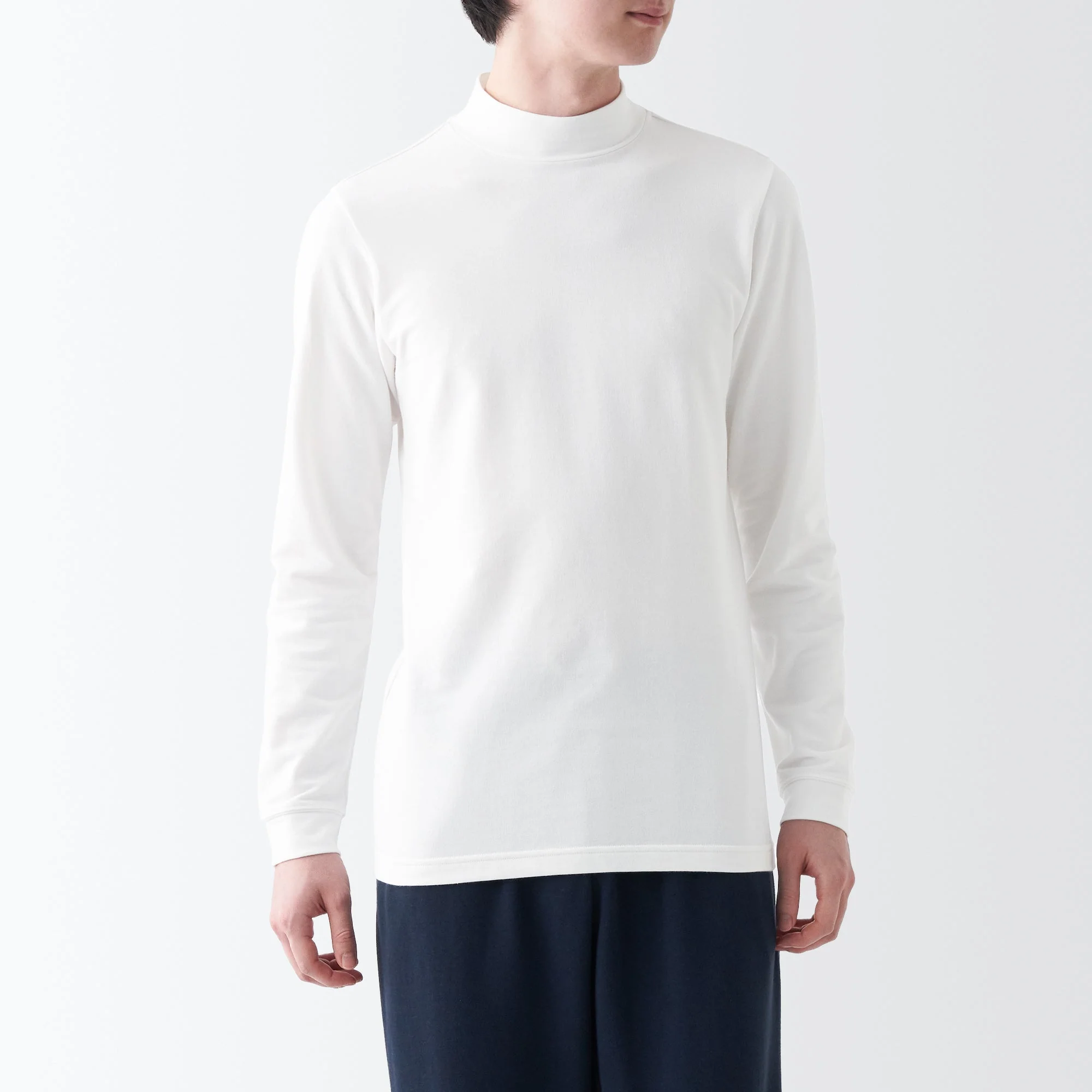 Men's Warm Cotton High Neck Long Sleeve T-Shirt - Image 10