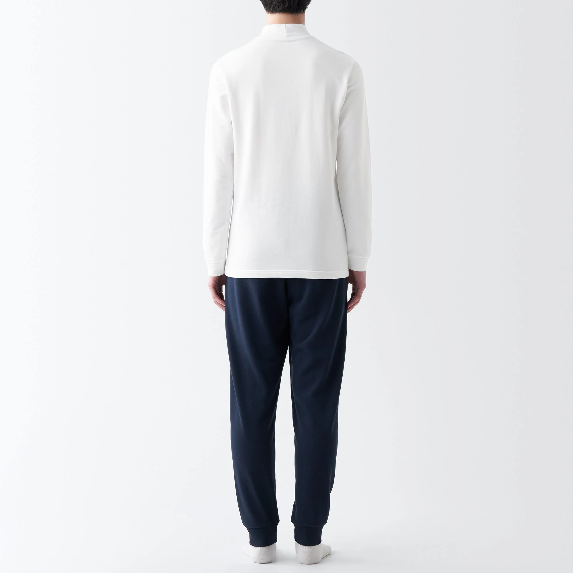 Men's Warm Cotton High Neck Long Sleeve T-Shirt - Image 13