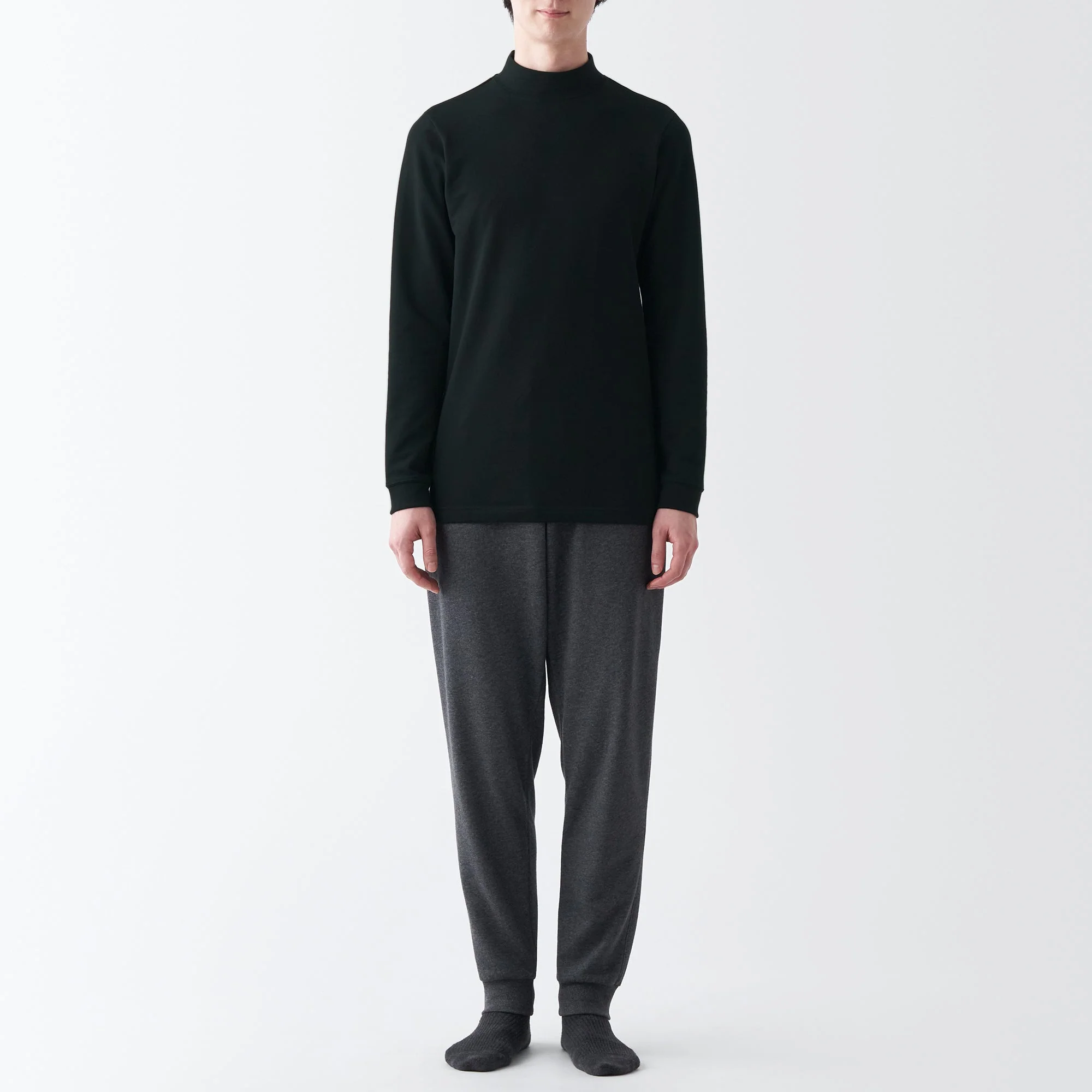 Men's Warm Cotton High Neck Long Sleeve T-Shirt - Image 18