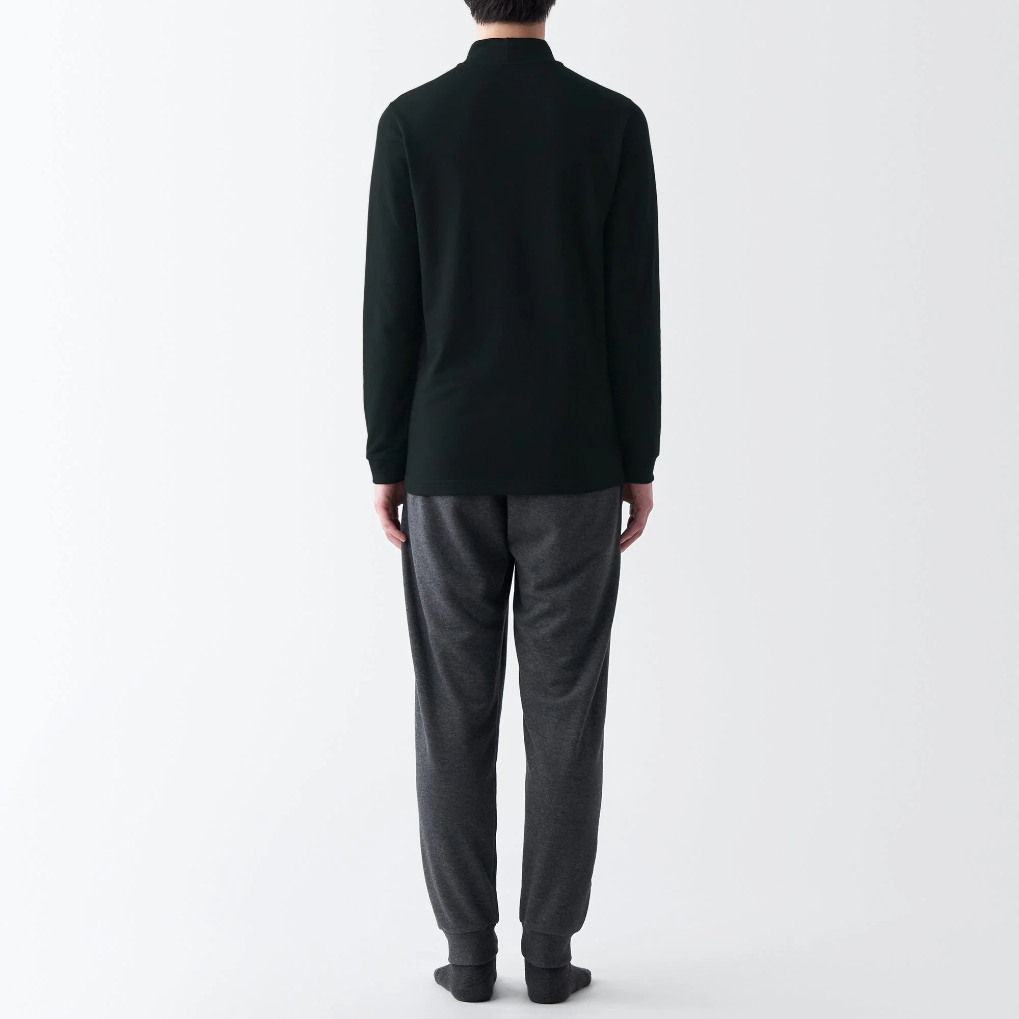 Men's Warm Cotton High Neck Long Sleeve T-Shirt - Image 20