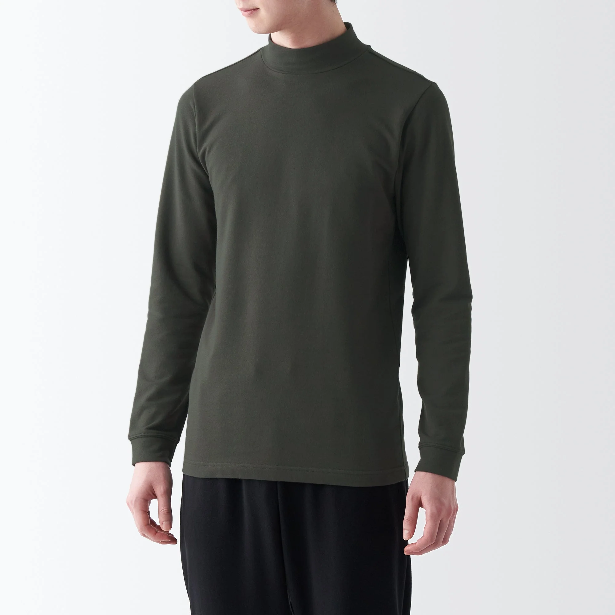 Men's Warm Cotton High Neck Long Sleeve T-Shirt - Image 3