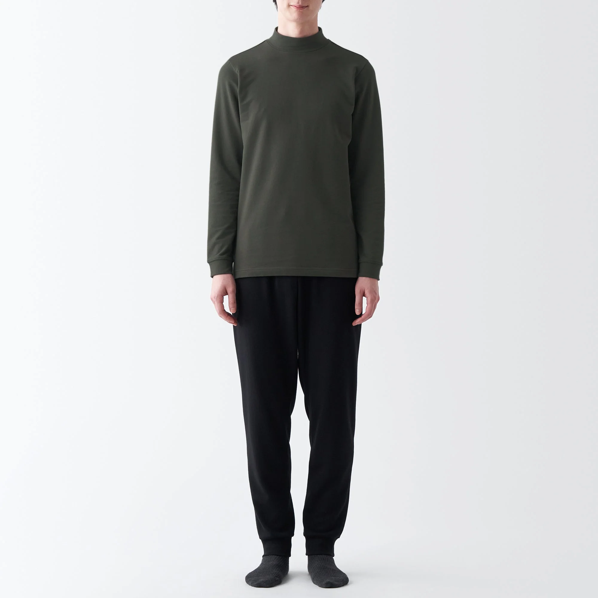 Men's Warm Cotton High Neck Long Sleeve T-Shirt - Image 4