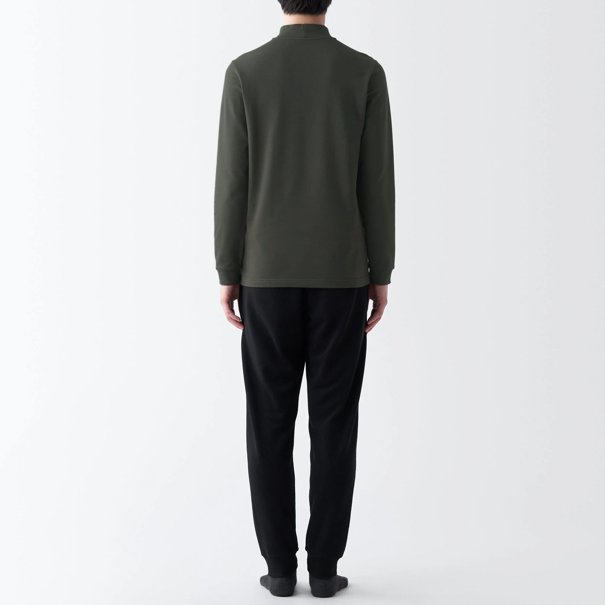 Men's Warm Cotton High Neck Long Sleeve T-Shirt - Image 6