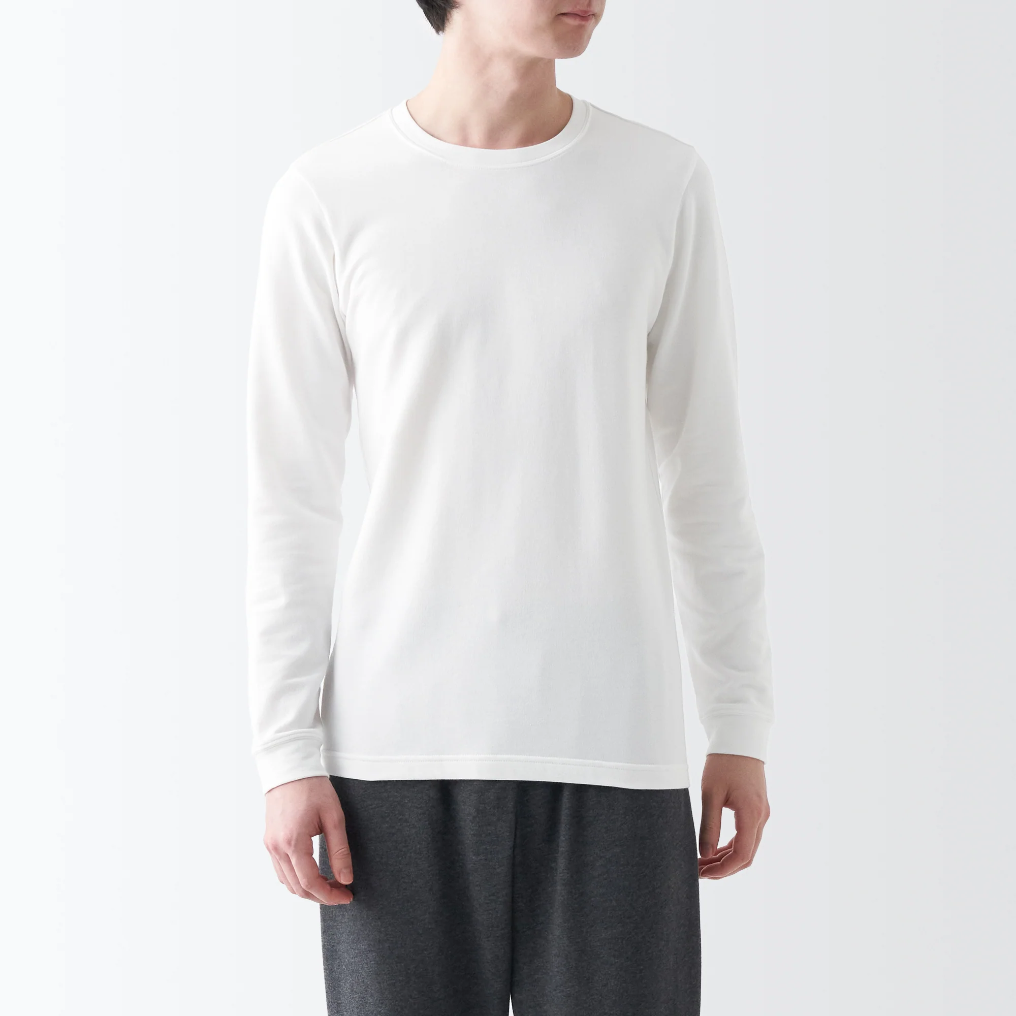Men's Warm Cotton Crew Neck Long Sleeve T-Shirt - Image 10