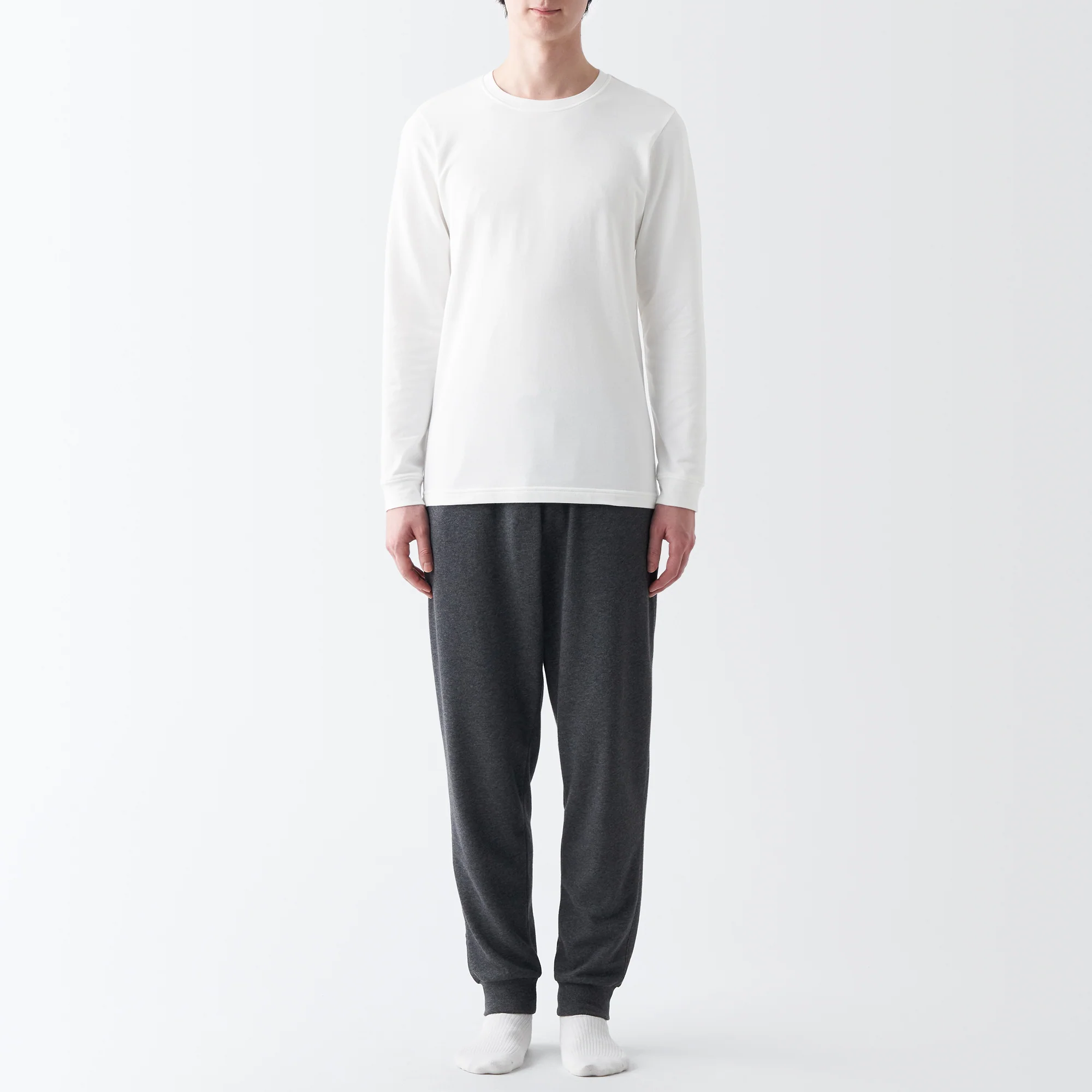 Men's Warm Cotton Crew Neck Long Sleeve T-Shirt - Image 11