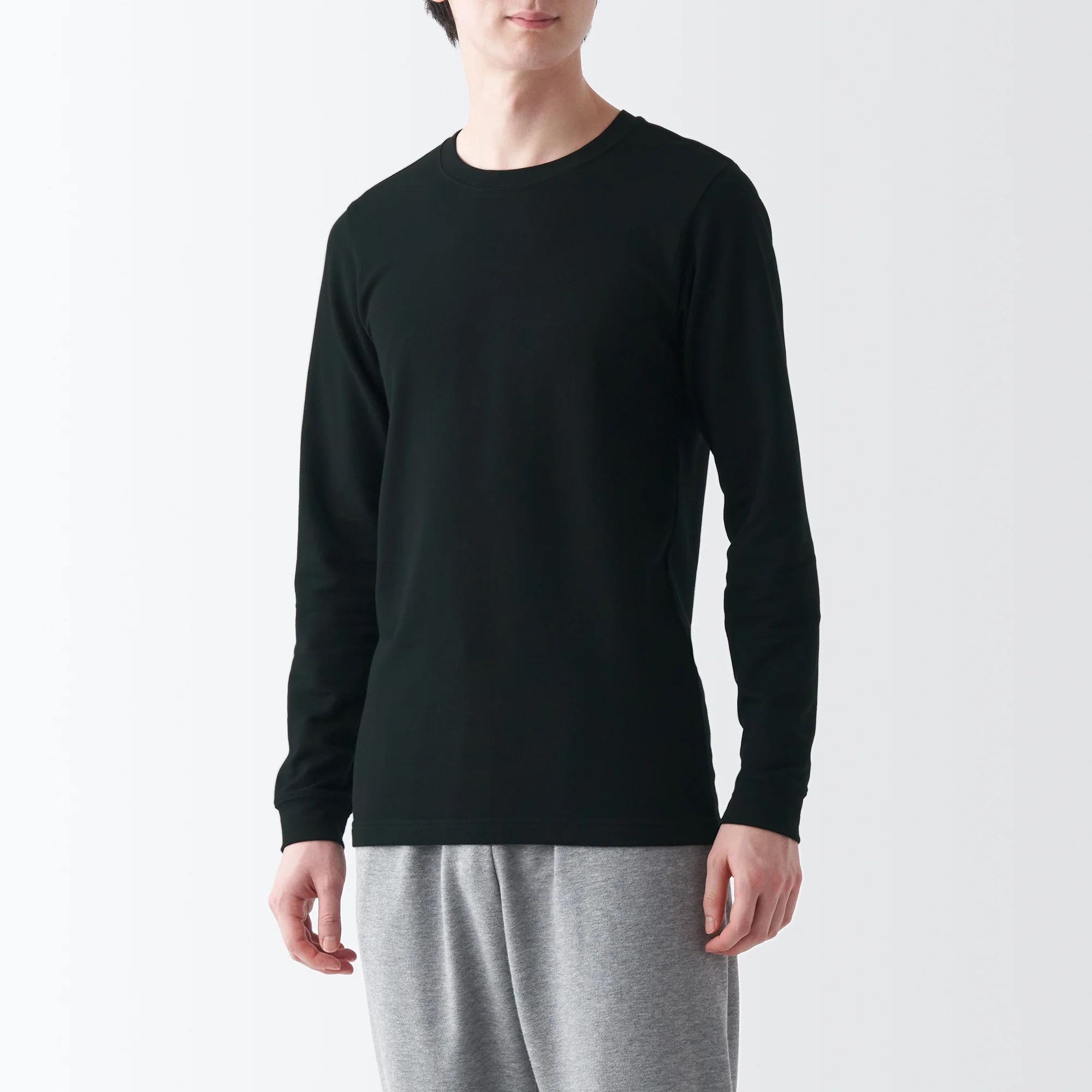 Men's Warm Cotton Crew Neck Long Sleeve T-Shirt - Image 17