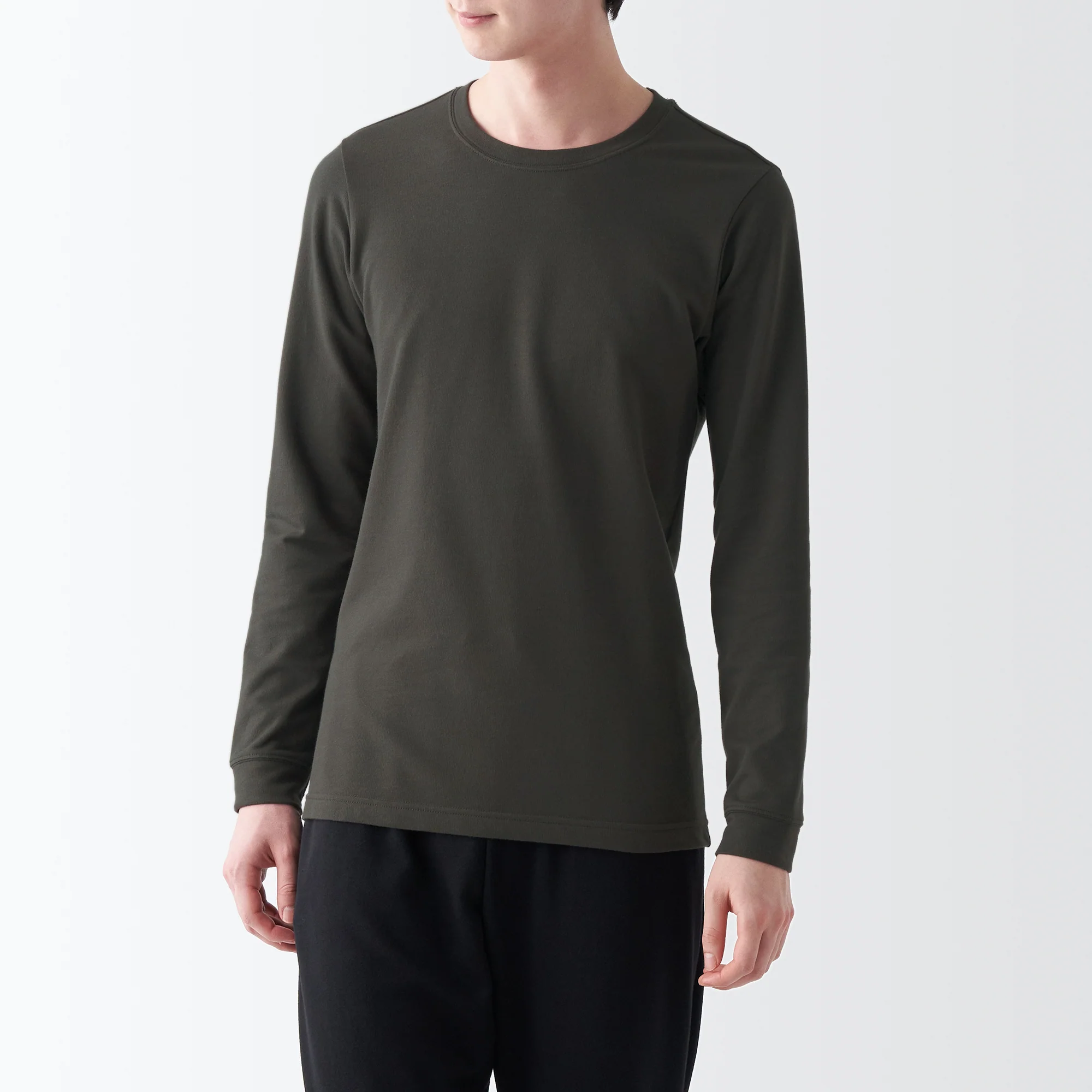 Men's Warm Cotton Crew Neck Long Sleeve T-Shirt - Image 24