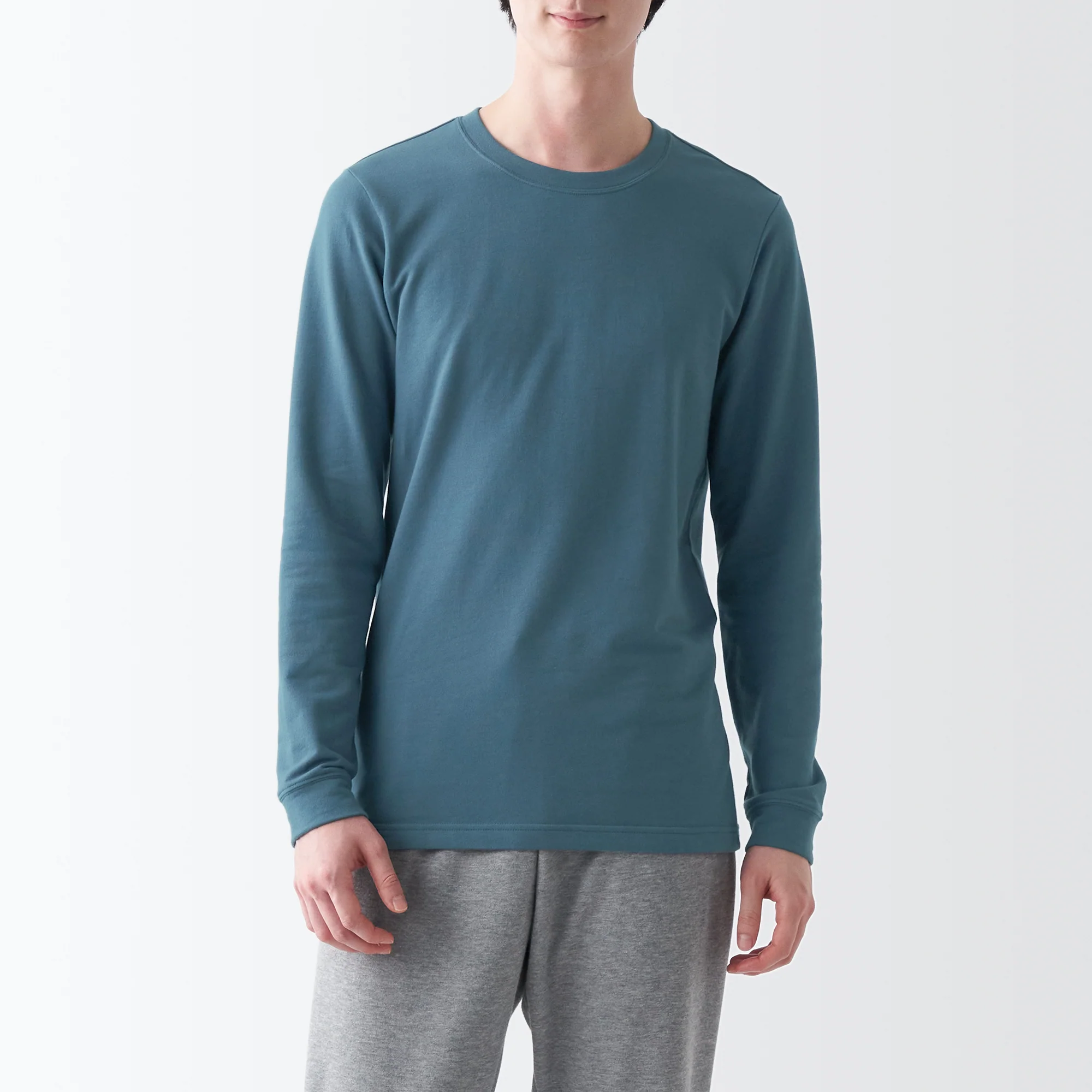 Men's Warm Cotton Crew Neck Long Sleeve T-Shirt - Image 3