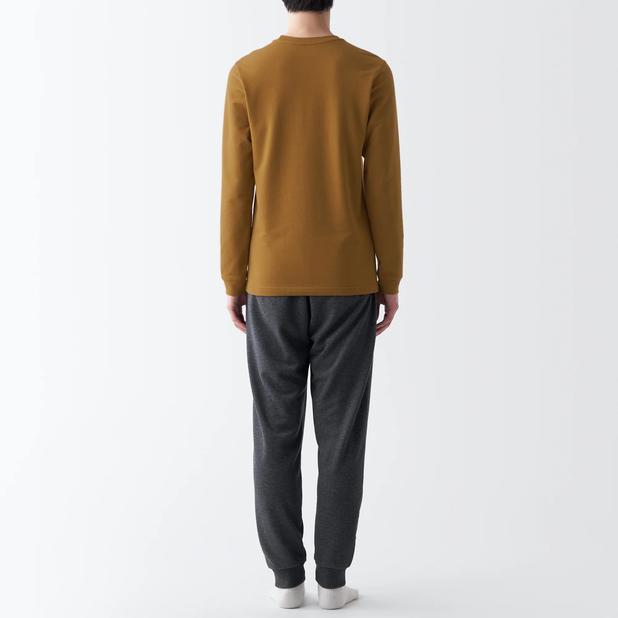 Men's Warm Cotton Crew Neck Long Sleeve T-Shirt - Image 34