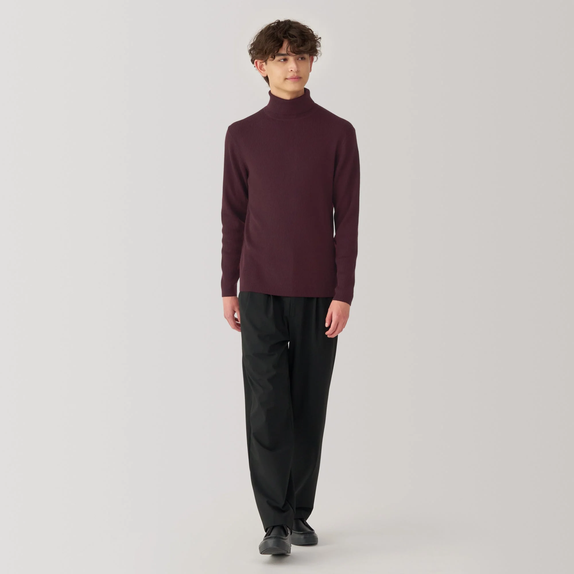 Men's Washable High-Gauge Turtleneck Ribbed Sweater - Image 11