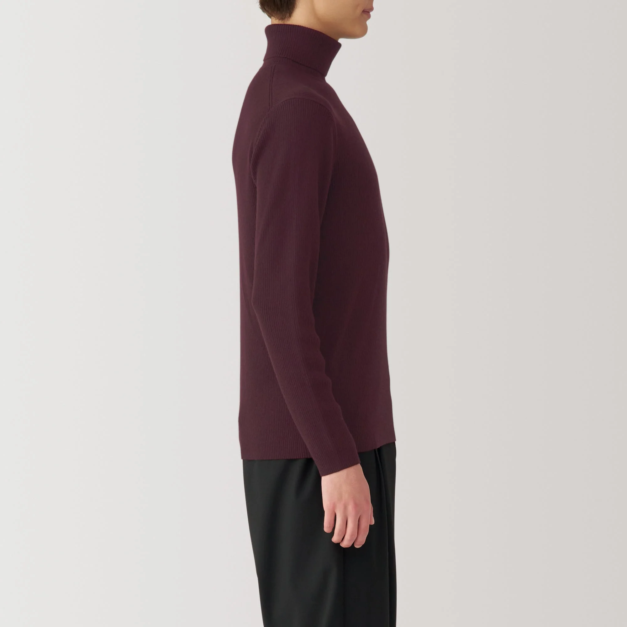 Men's Washable High-Gauge Turtleneck Ribbed Sweater - Image 12