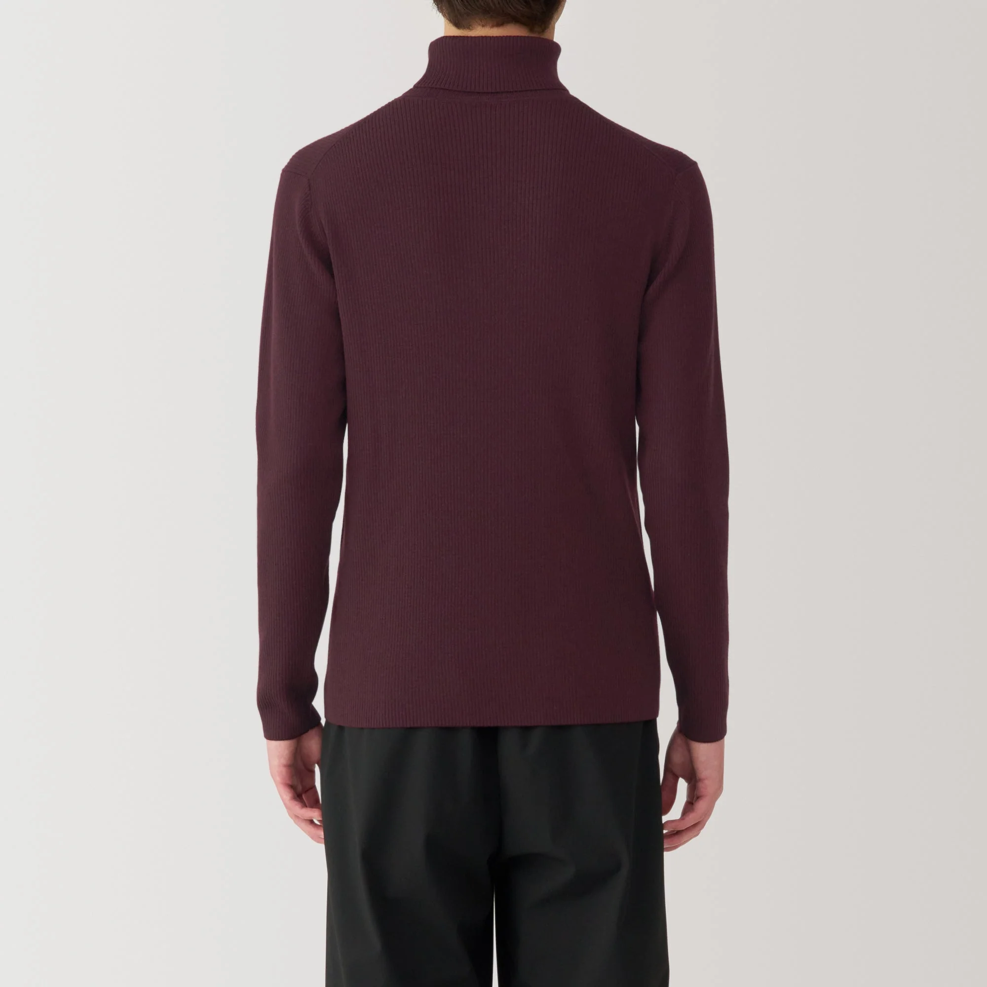 Men's Washable High-Gauge Turtleneck Ribbed Sweater - Image 13