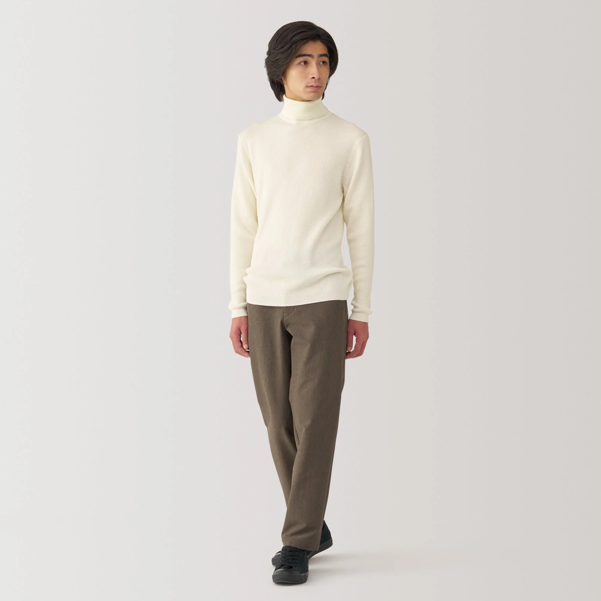 Men's Washable High-Gauge Turtleneck Ribbed Sweater - Image 18