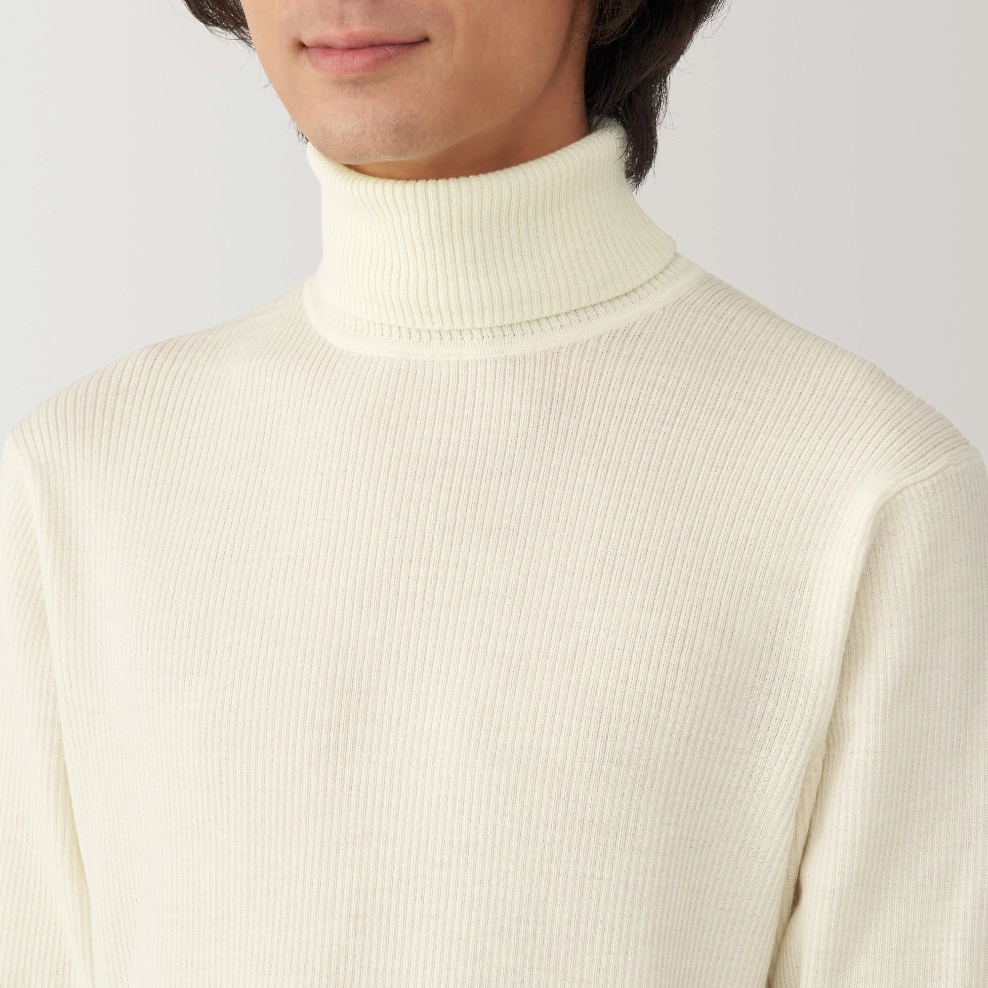 Men's Washable High-Gauge Turtleneck Ribbed Sweater - Image 21