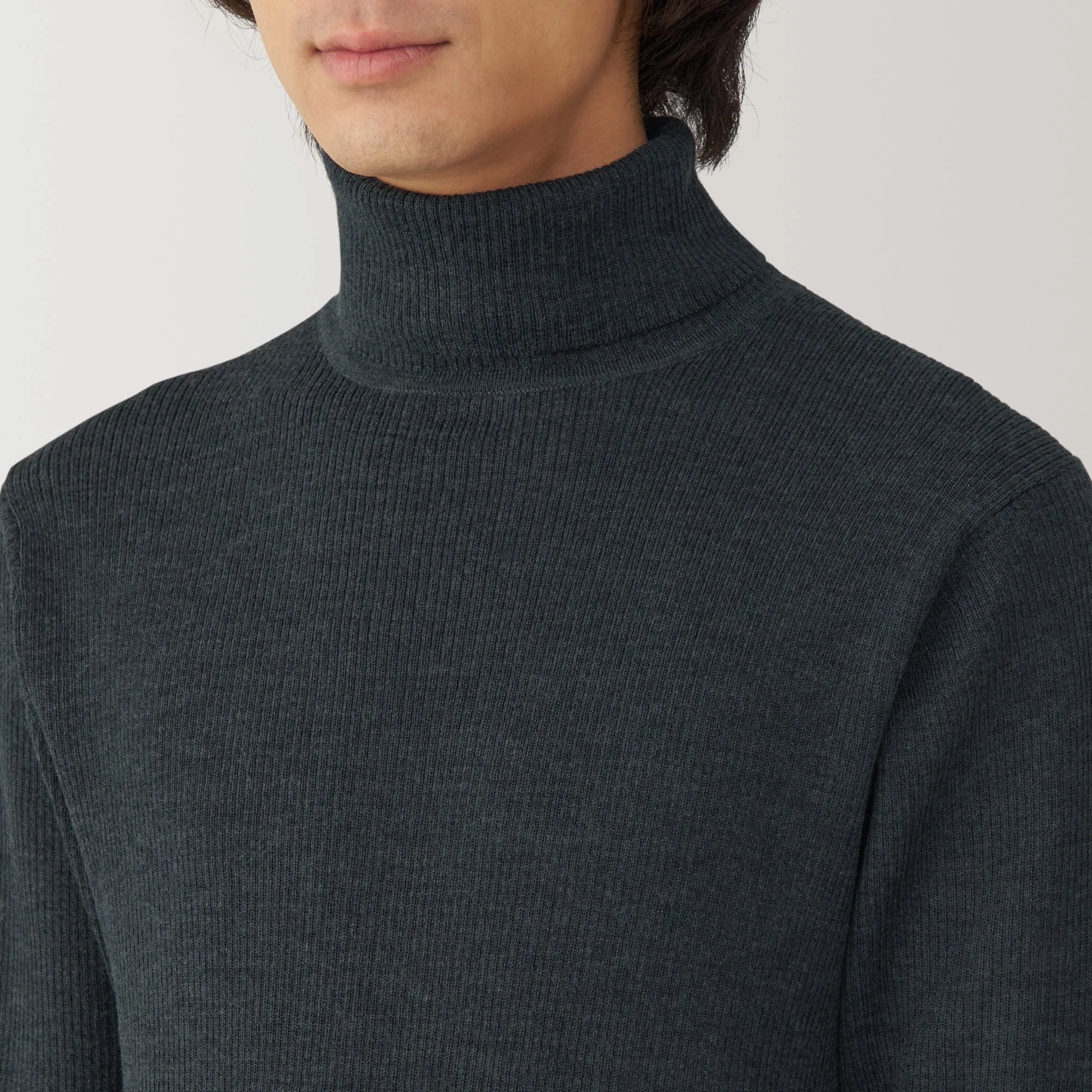 Men's Washable High-Gauge Turtleneck Ribbed Sweater - Image 28