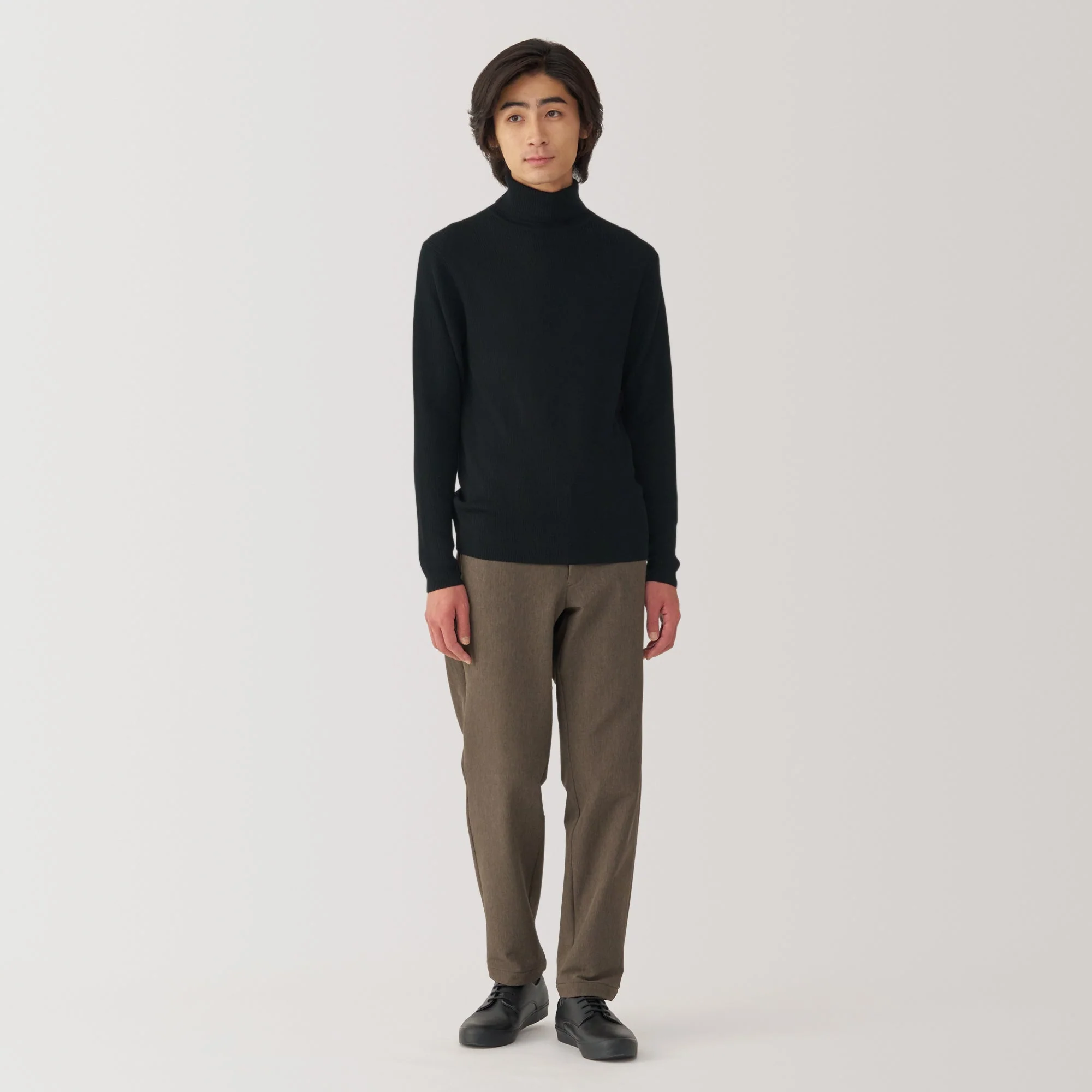 Men's Washable High-Gauge Turtleneck Ribbed Sweater - Image 32