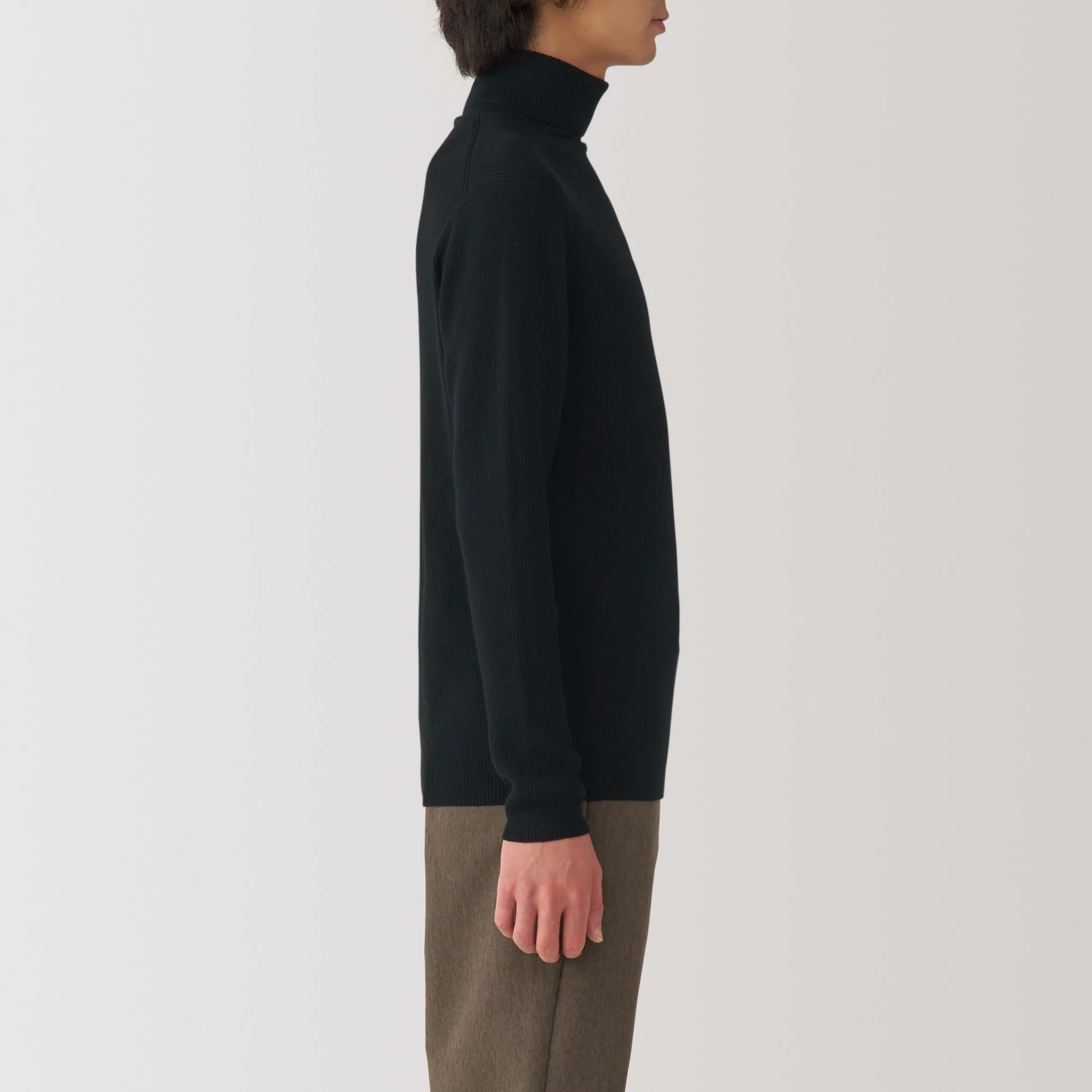 Men's Washable High-Gauge Turtleneck Ribbed Sweater - Image 33