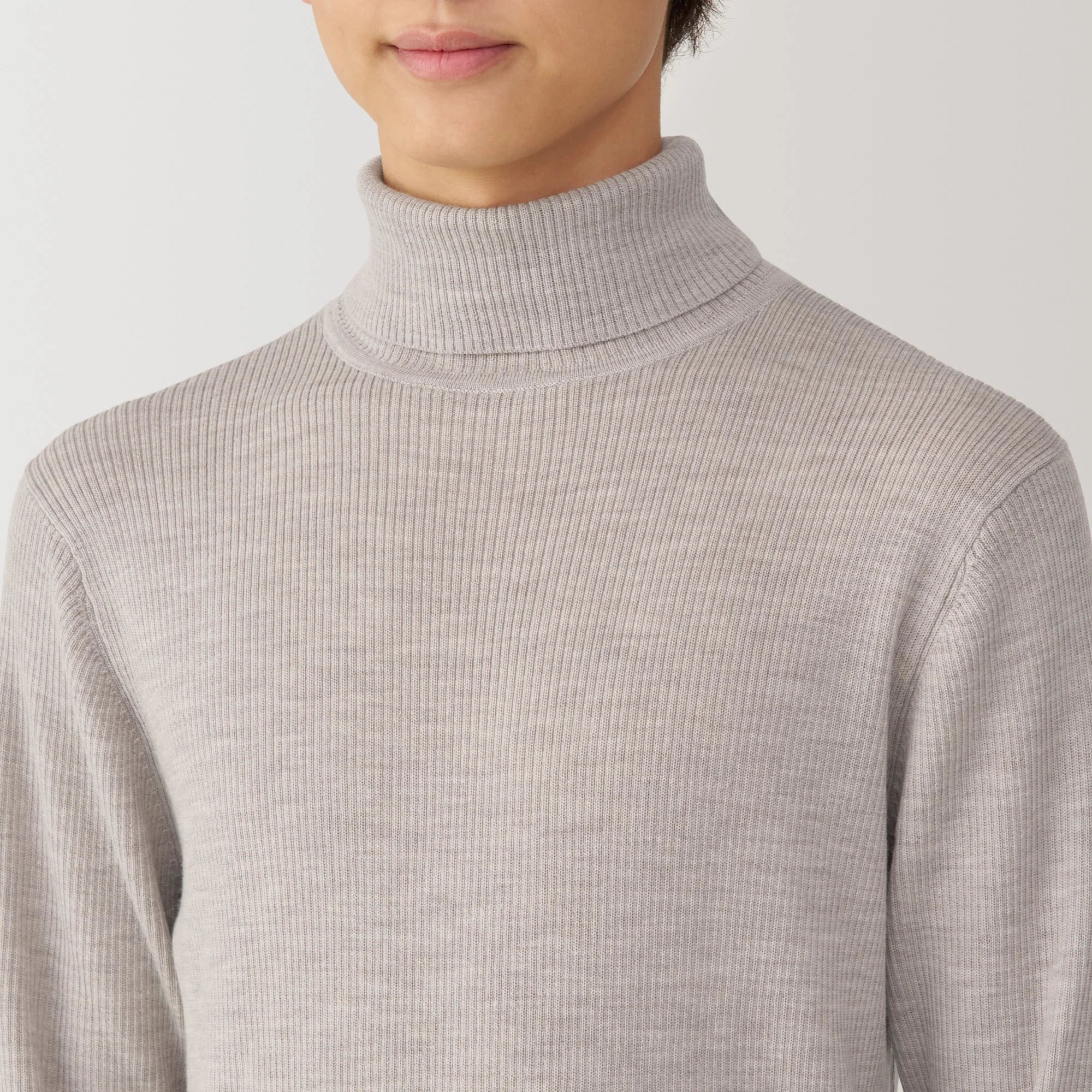 Men's Washable High-Gauge Turtleneck Ribbed Sweater - Image 42