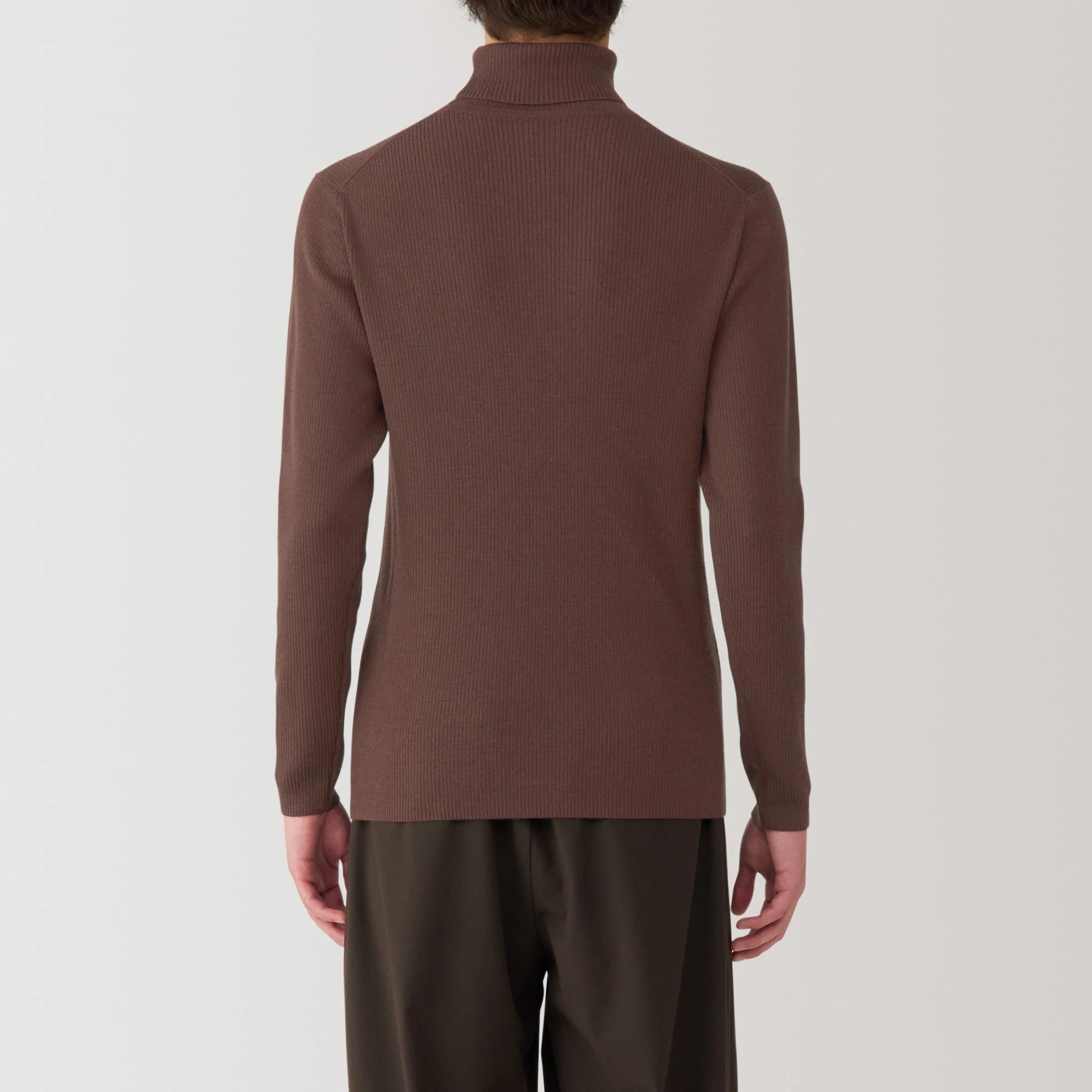 Men's Washable High-Gauge Turtleneck Ribbed Sweater - Image 6