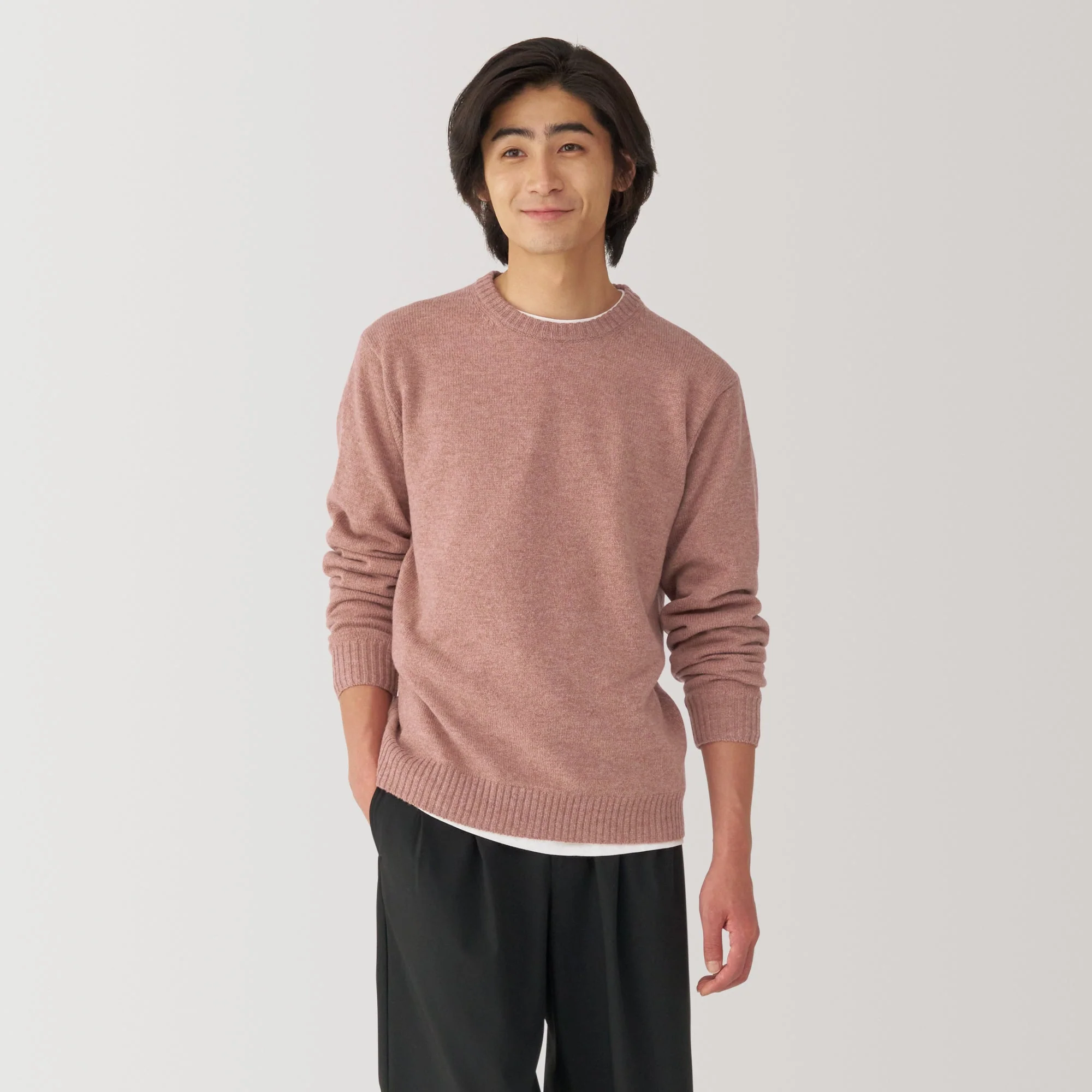 Men's Washable Mid-Gauge Crewneck Sweater - Image 38