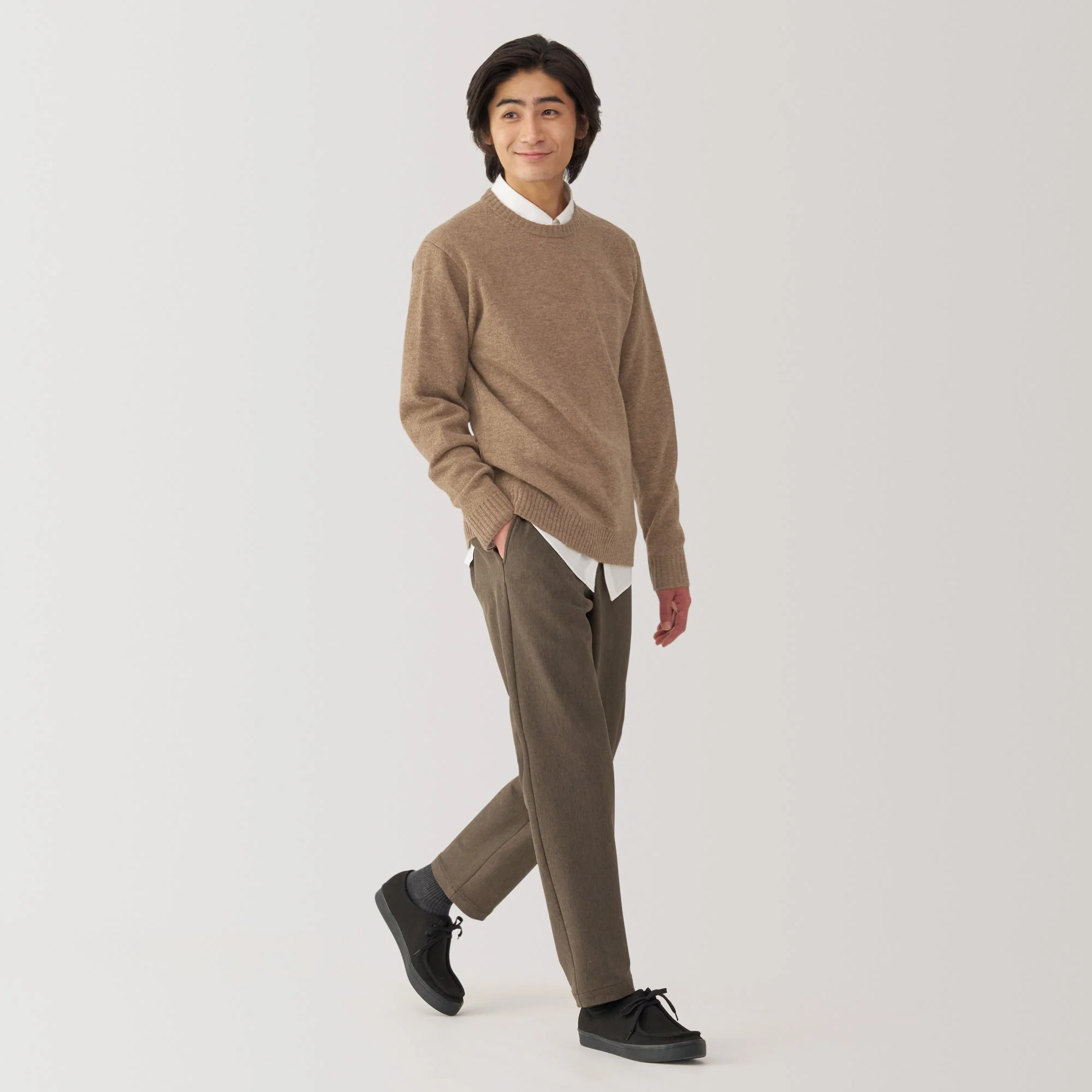 Men's Washable Mid-Gauge Crewneck Sweater - Image 4