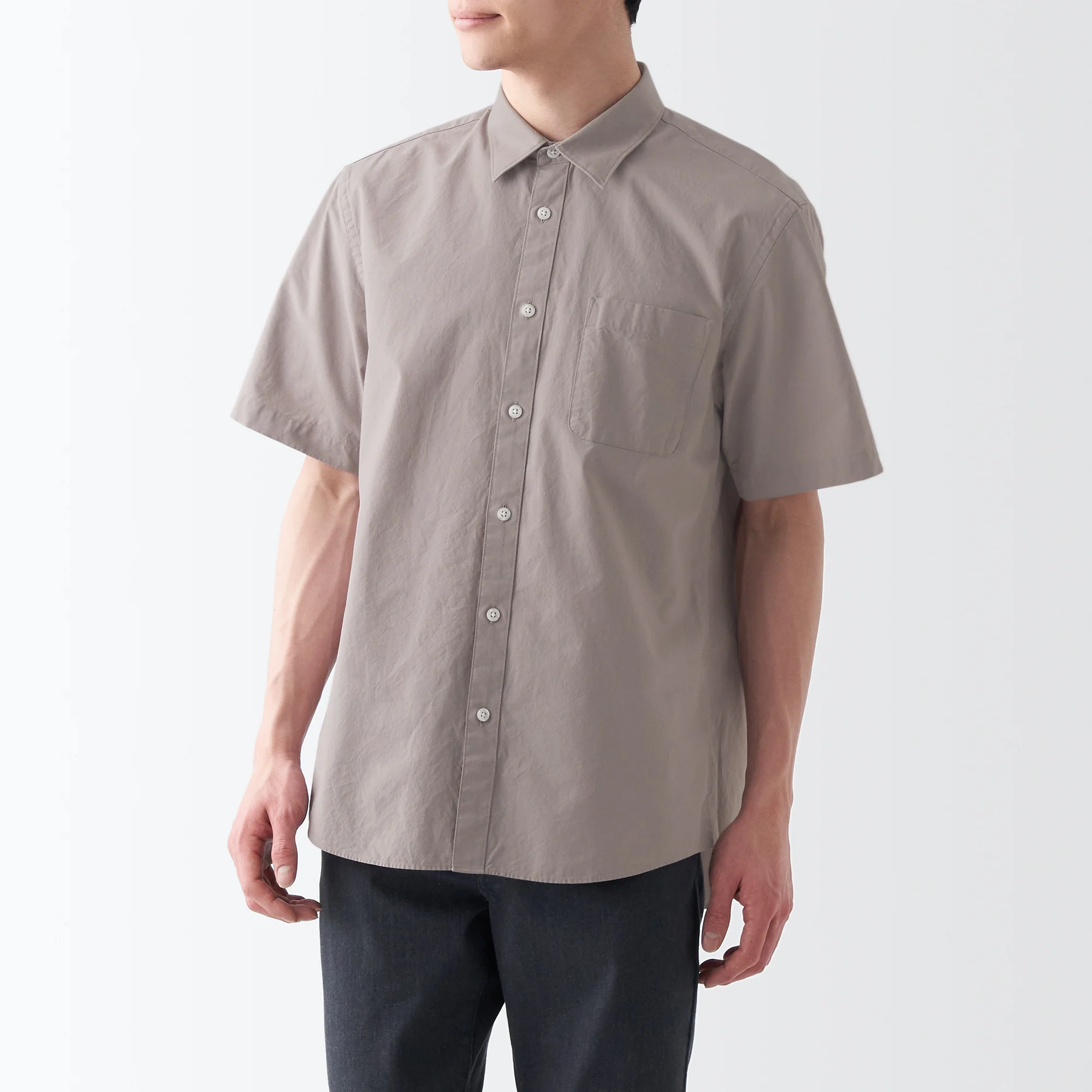 Men's Washed Broadcloth Short Sleeve Shirt - Image 19