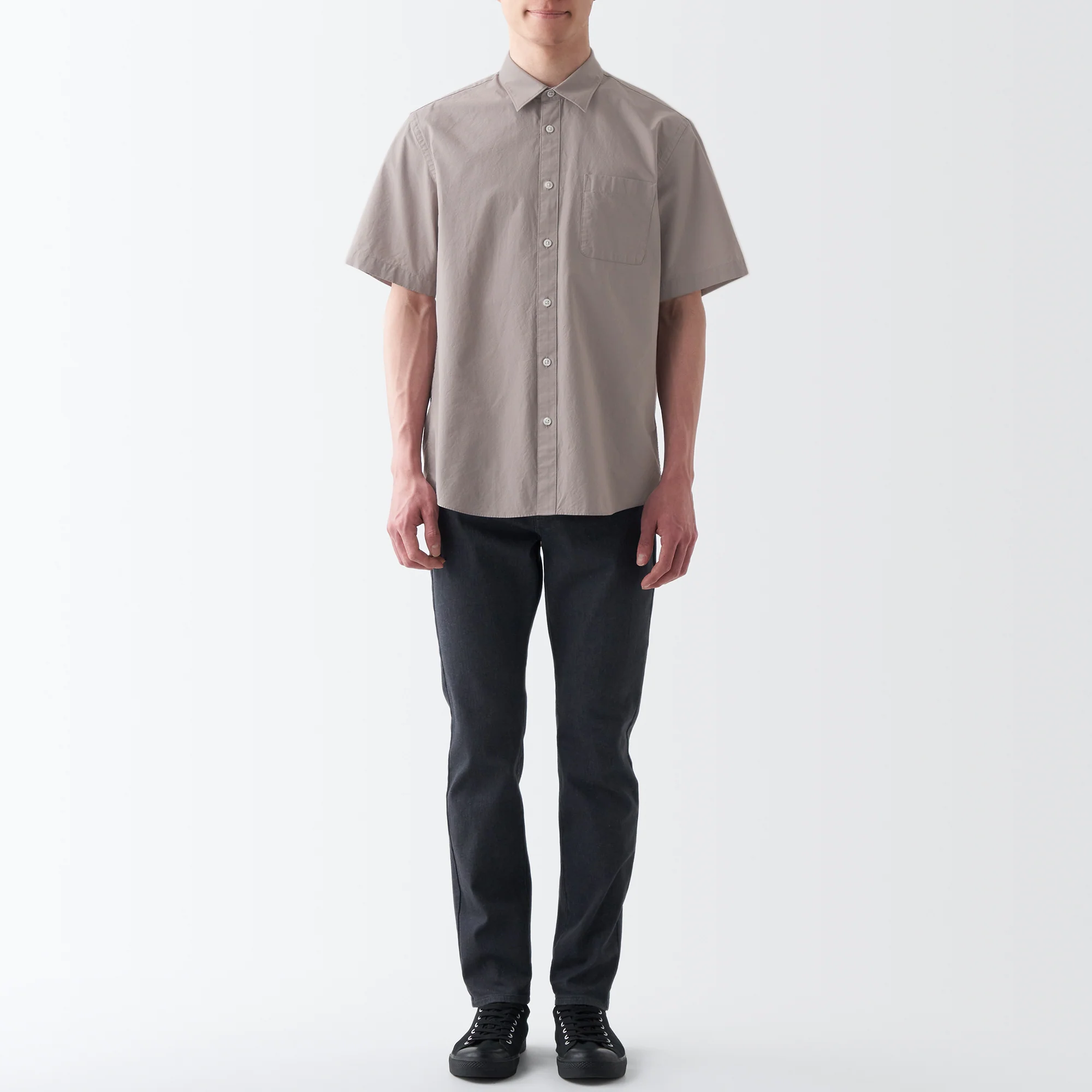 Men's Washed Broadcloth Short Sleeve Shirt - Image 20