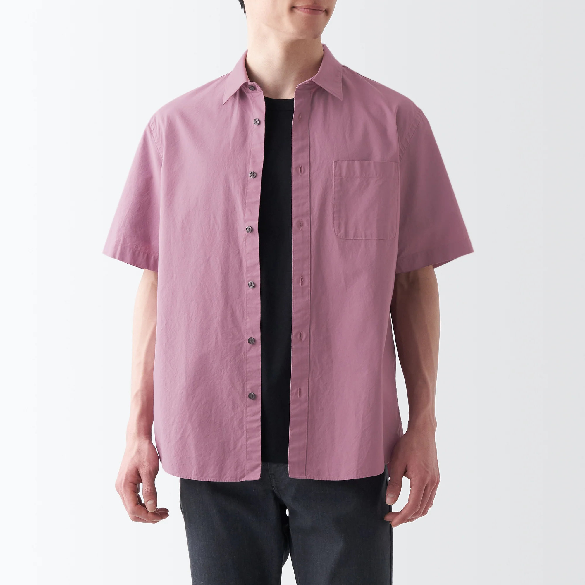 Men's Washed Broadcloth Short Sleeve Shirt - Image 27