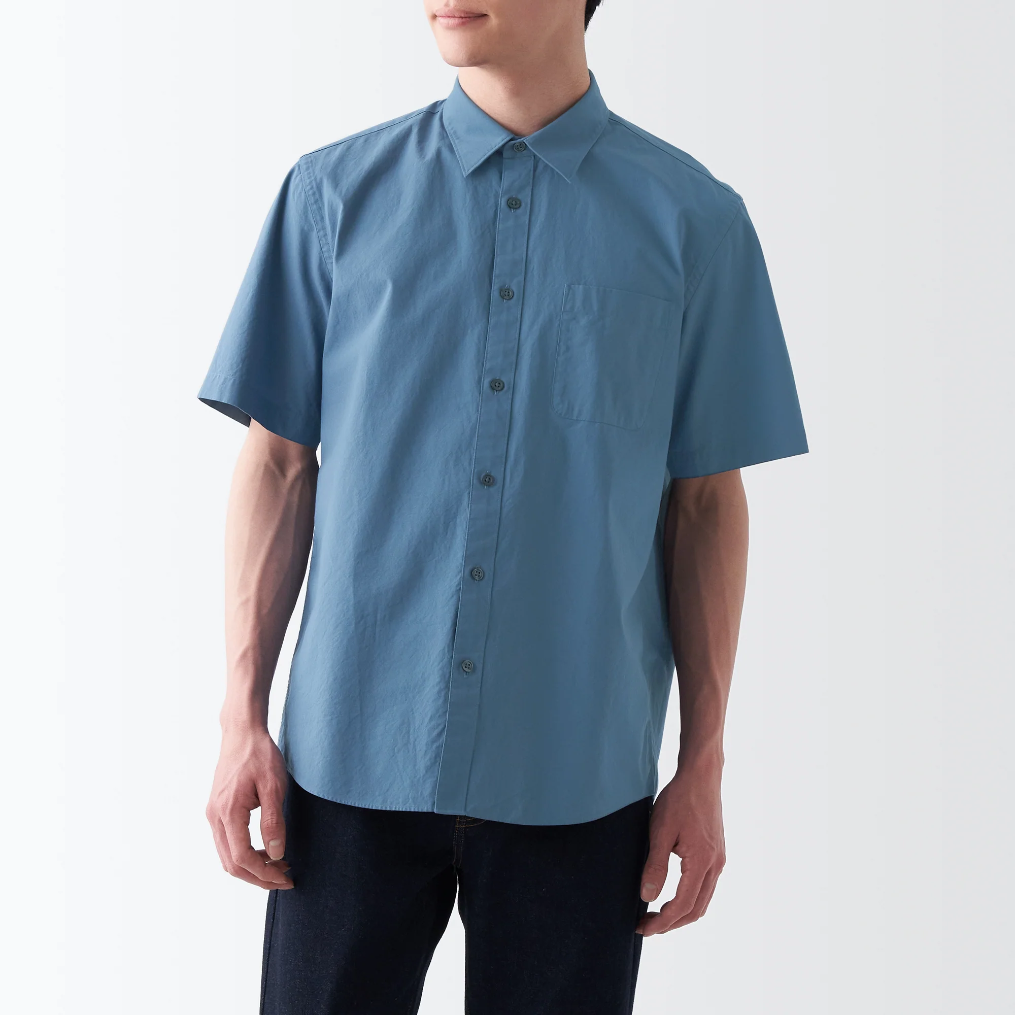 Men's Washed Broadcloth Short Sleeve Shirt - Image 35
