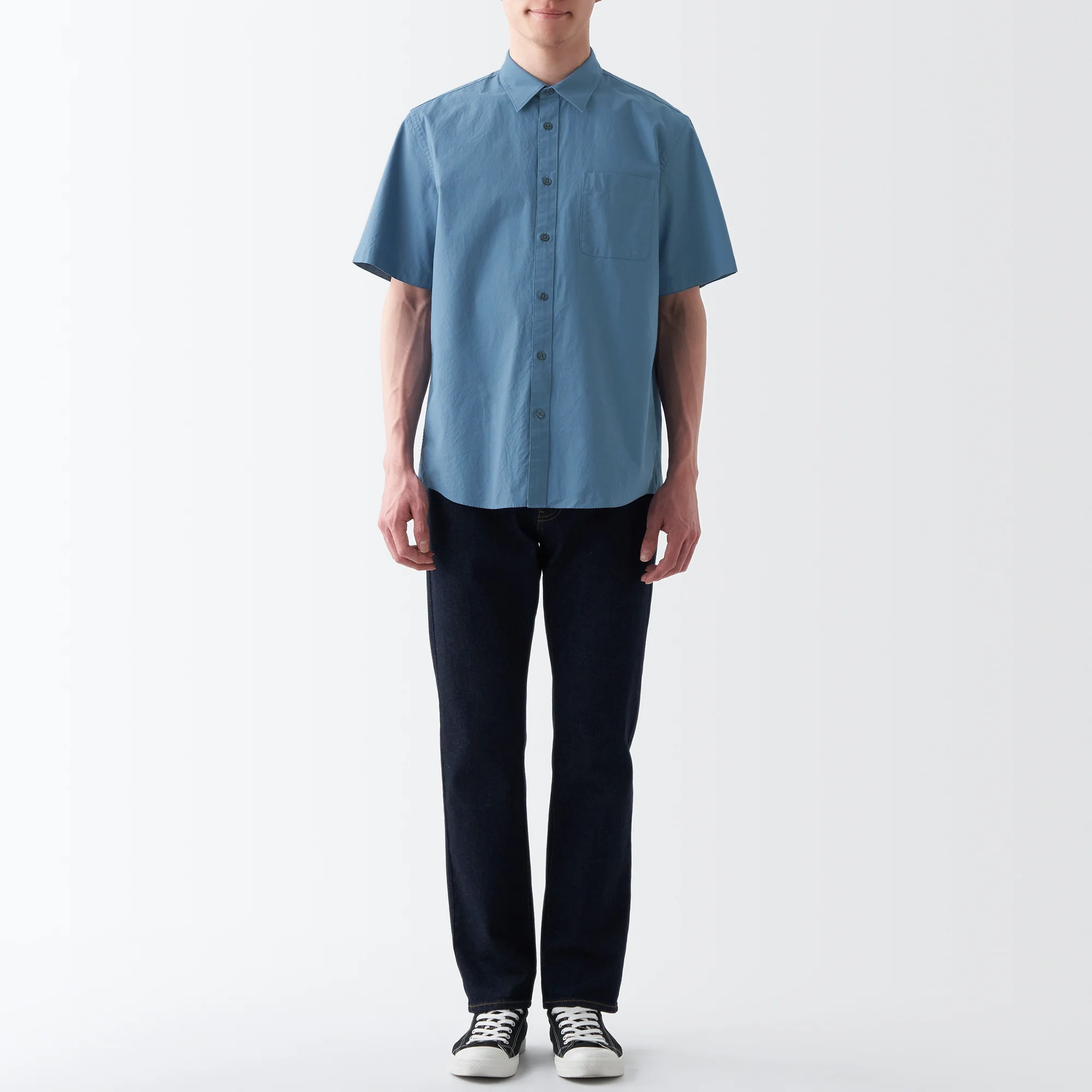 Men's Washed Broadcloth Short Sleeve Shirt - Image 36
