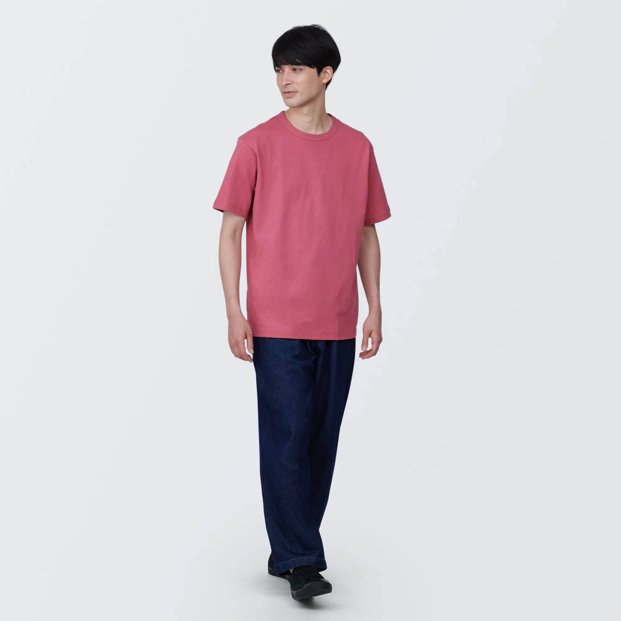 Men's Washed Heavy Weight Crew Neck Short Sleeve T-Shirt - Image 46