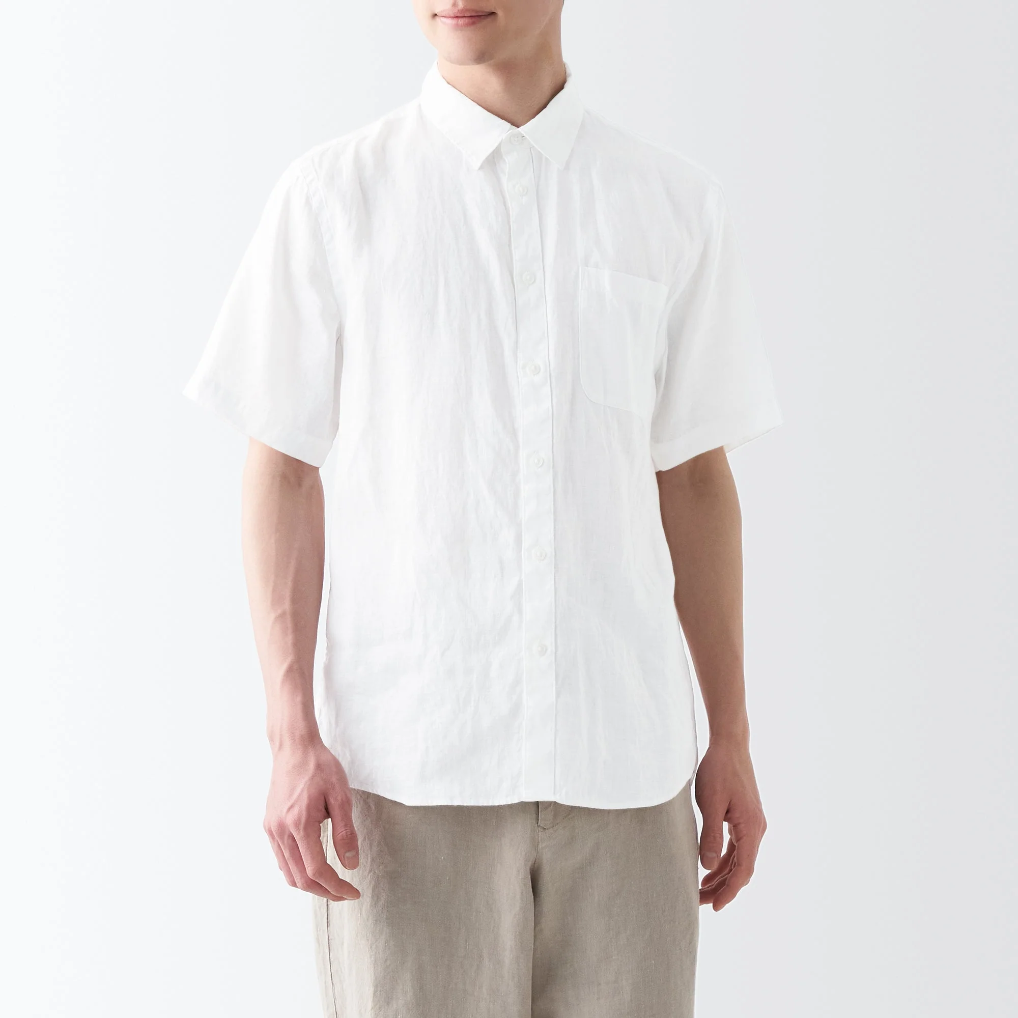 Men's Washed Hemp Short Sleeve Shirt - Image 10