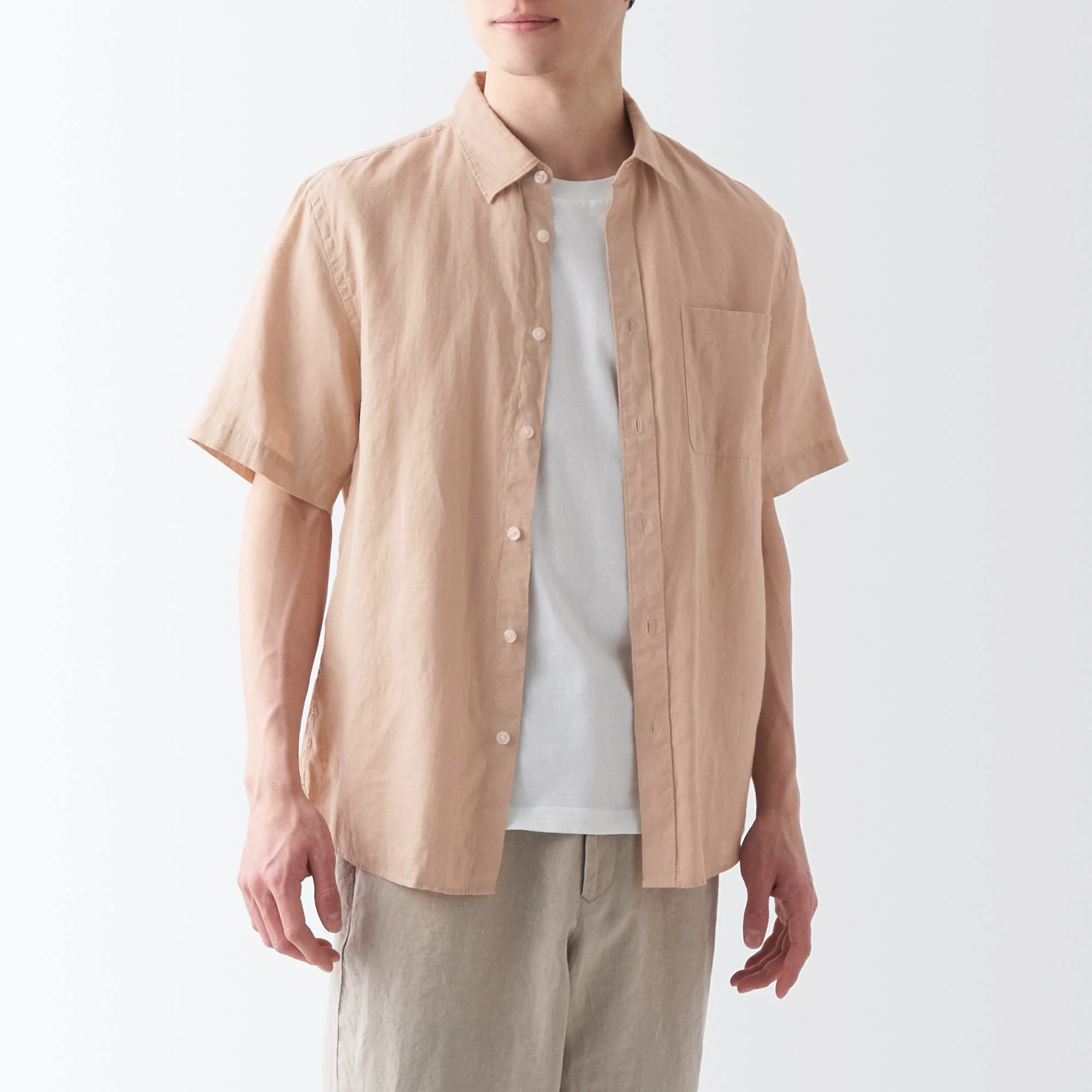 Men's Washed Hemp Short Sleeve Shirt - Image 18