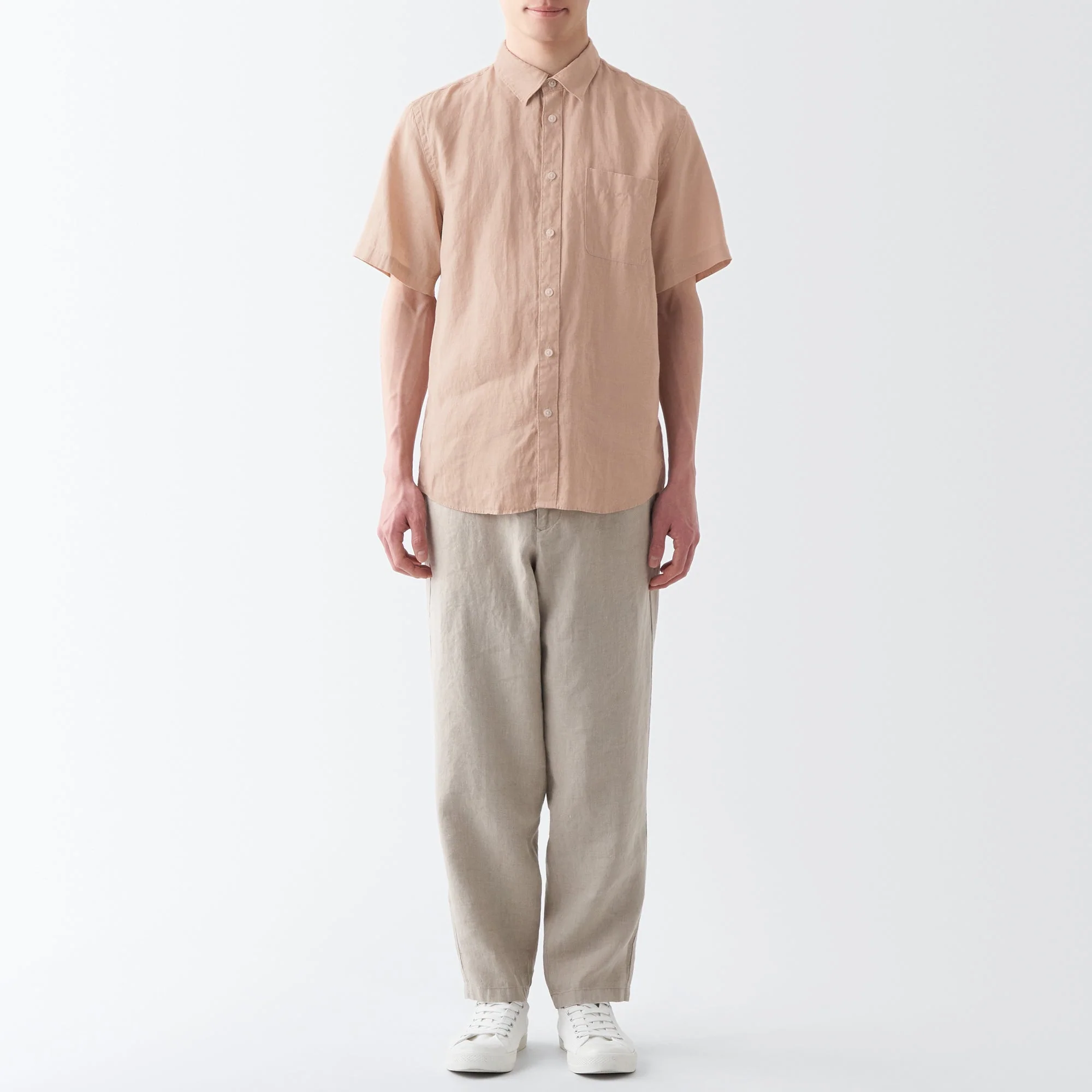 Men's Washed Hemp Short Sleeve Shirt - Image 19