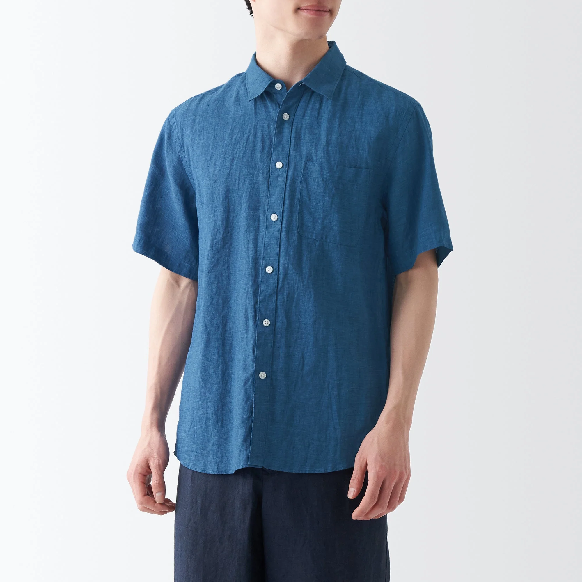 Men's Washed Hemp Short Sleeve Shirt - Image 26