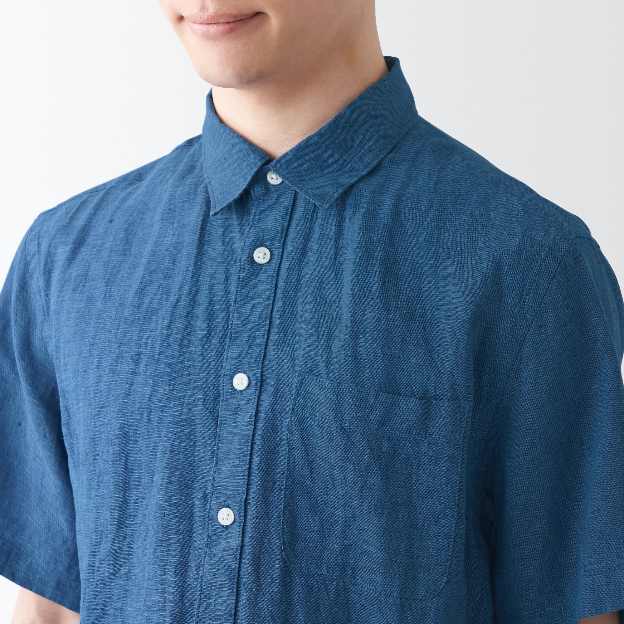 Men's Washed Hemp Short Sleeve Shirt - Image 30
