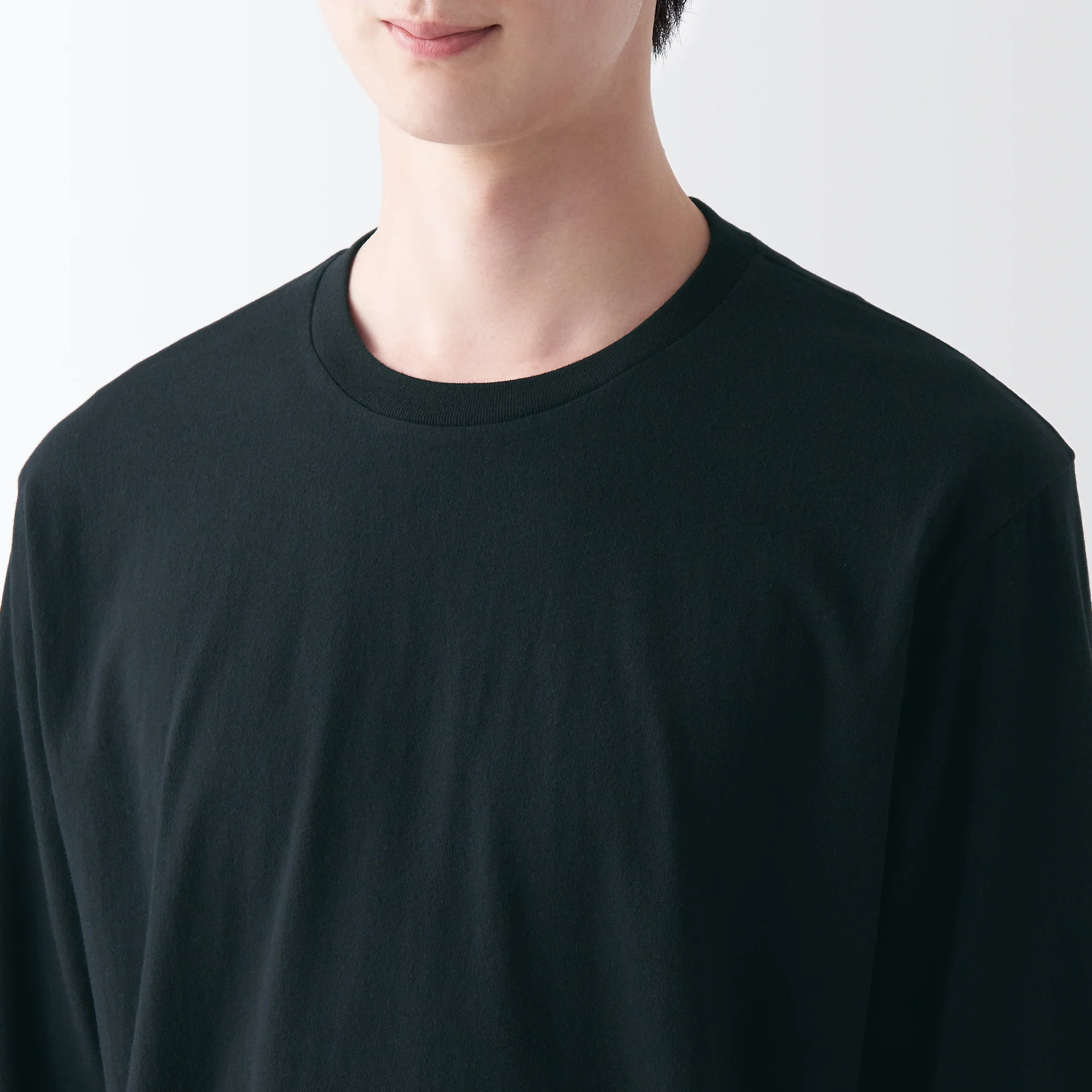 Men's Washed Jersey Crew Neck Long Sleeve T-Shirt - Image 28