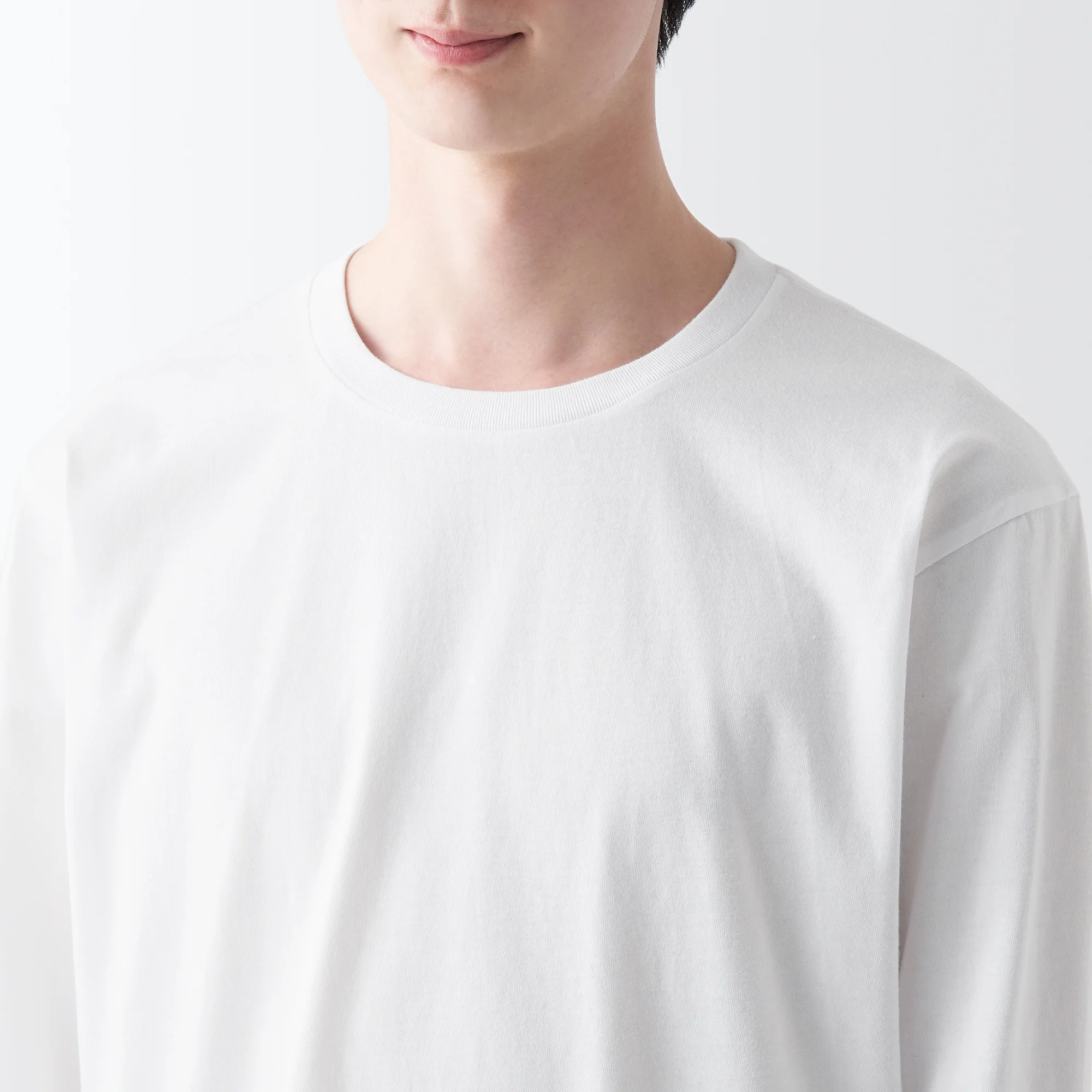 Men's Washed Jersey Crew Neck Long Sleeve T-Shirt - Image 35
