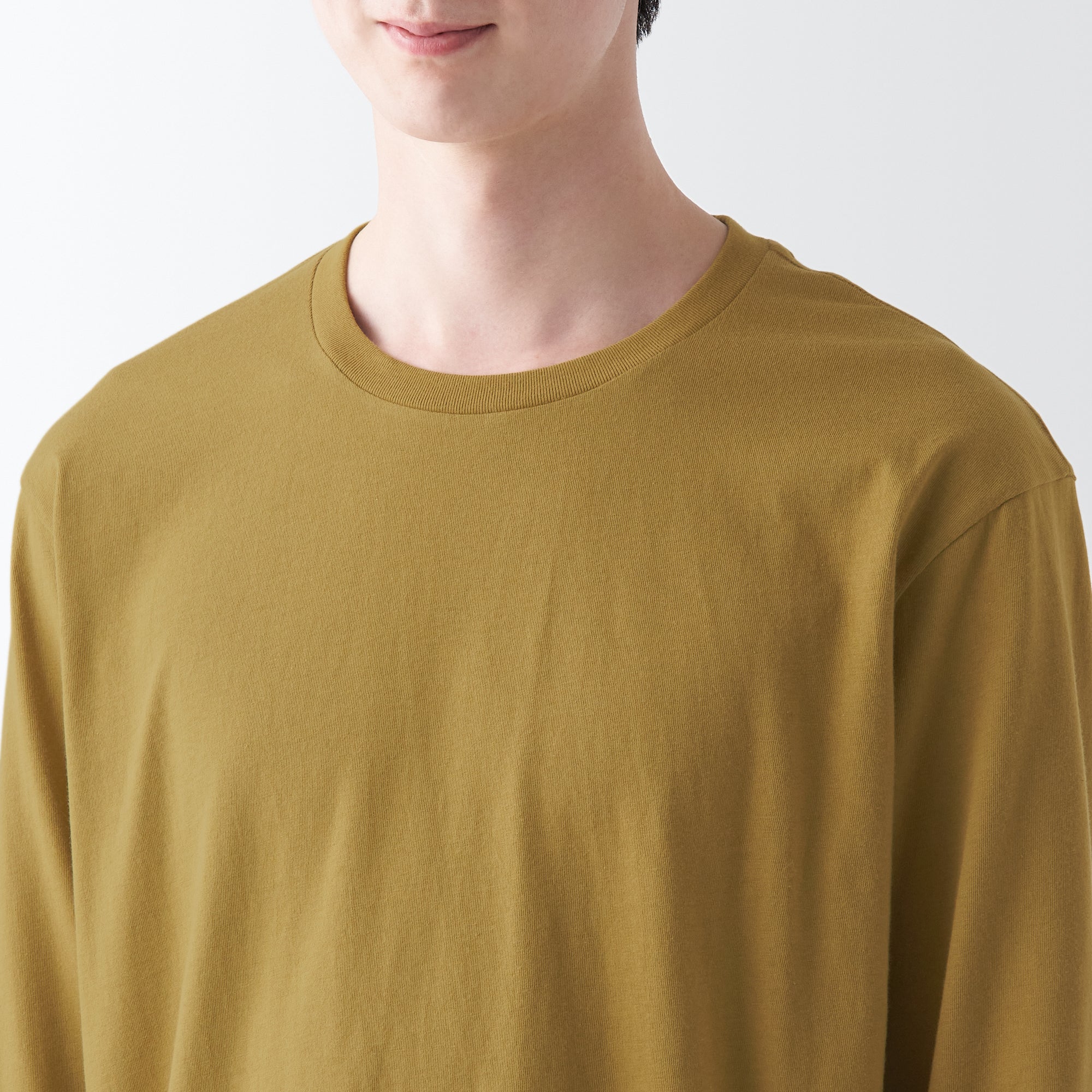 Men's Washed Jersey Crew Neck Long Sleeve T-Shirt - Image 42