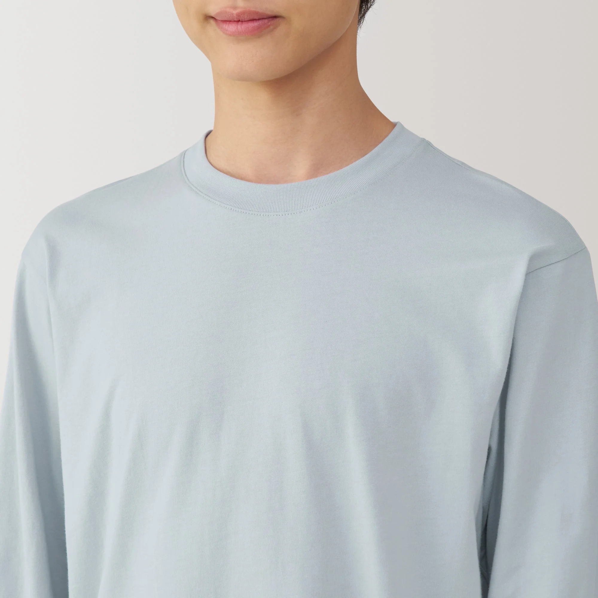 Men's Washed Jersey Crew Neck Long Sleeve T-Shirt - Image 21