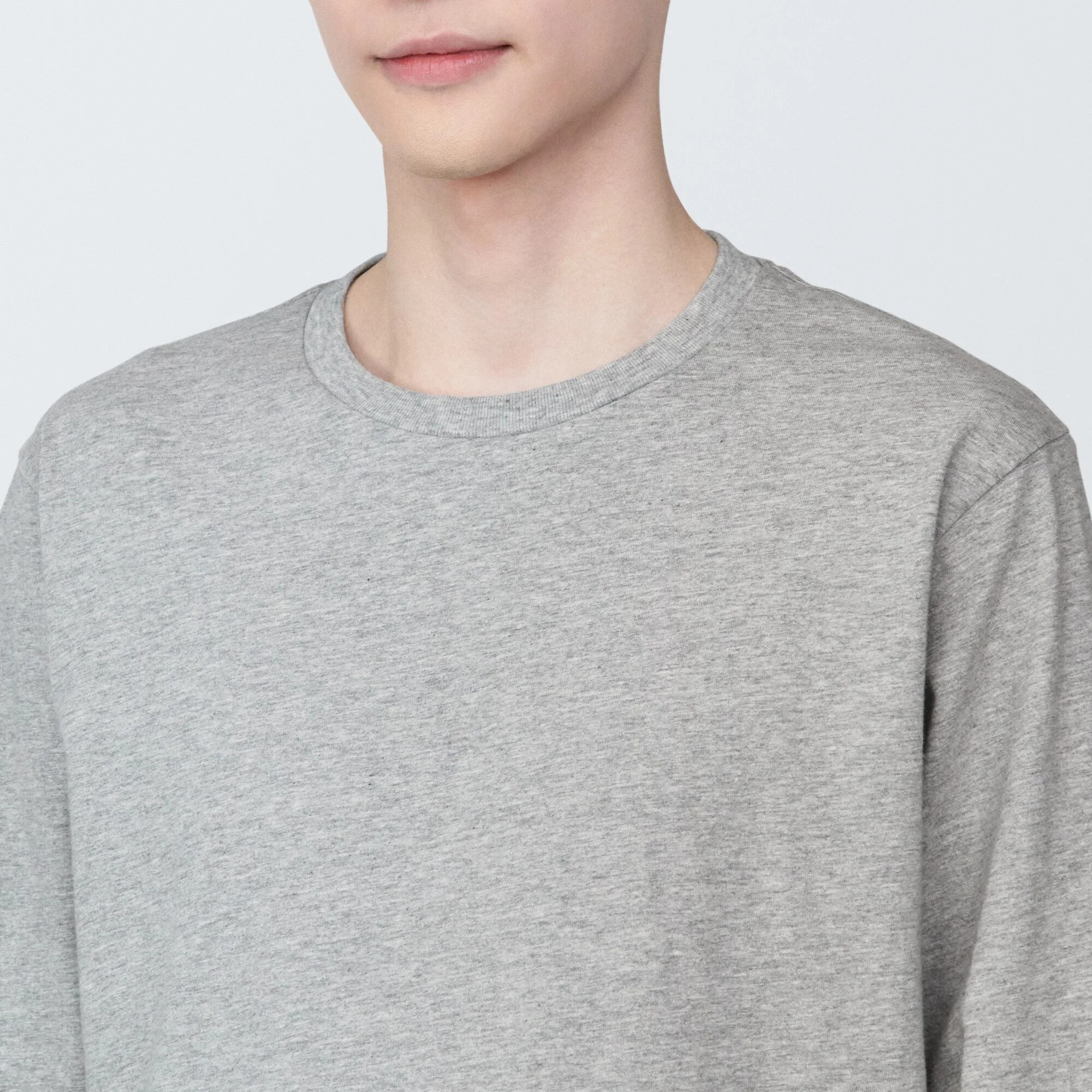 Men's Washed Jersey Crew Neck Long Sleeve T-Shirt - Image 35