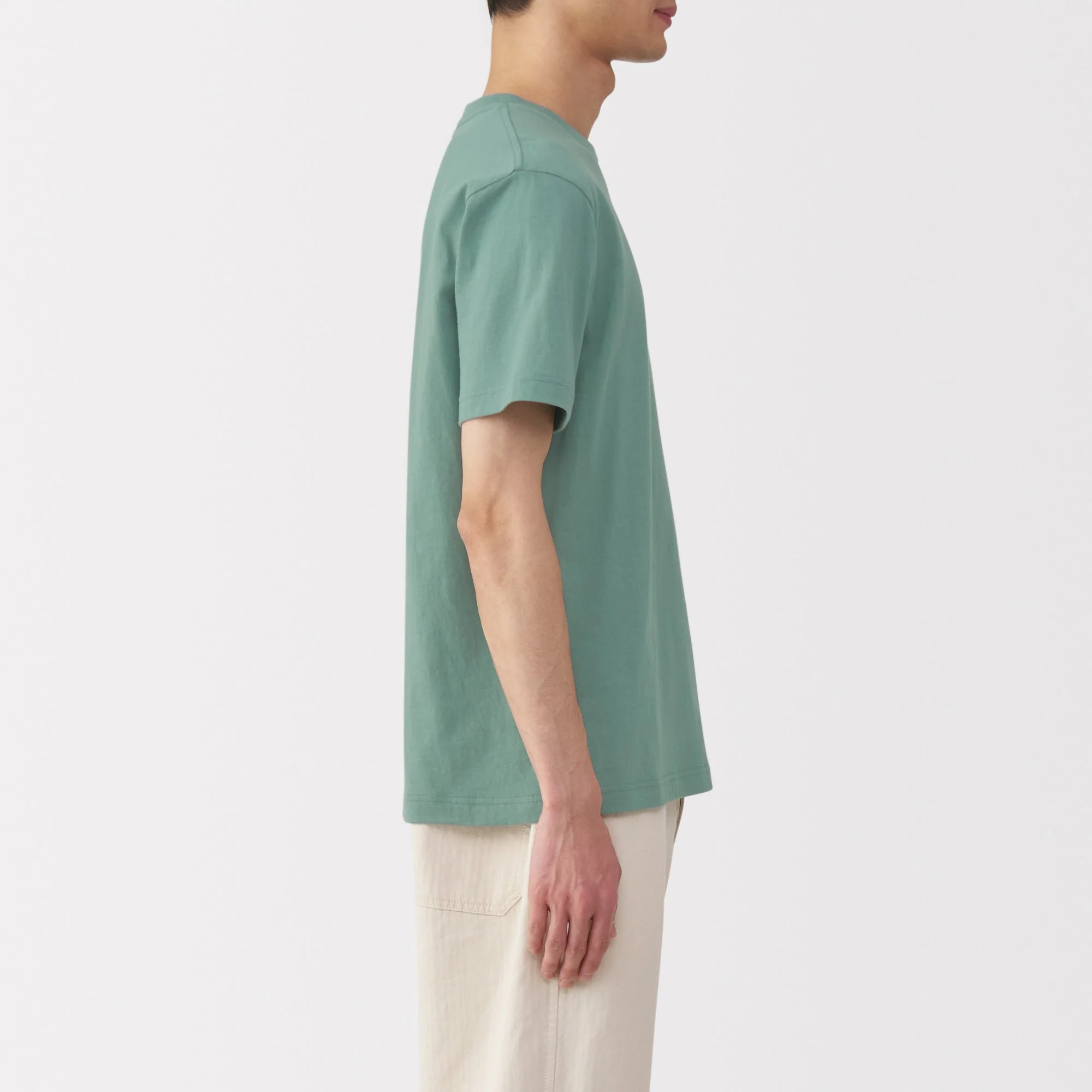 Men's Washed Jersey Crew Neck Short Sleeve T-Shirt - Image 12