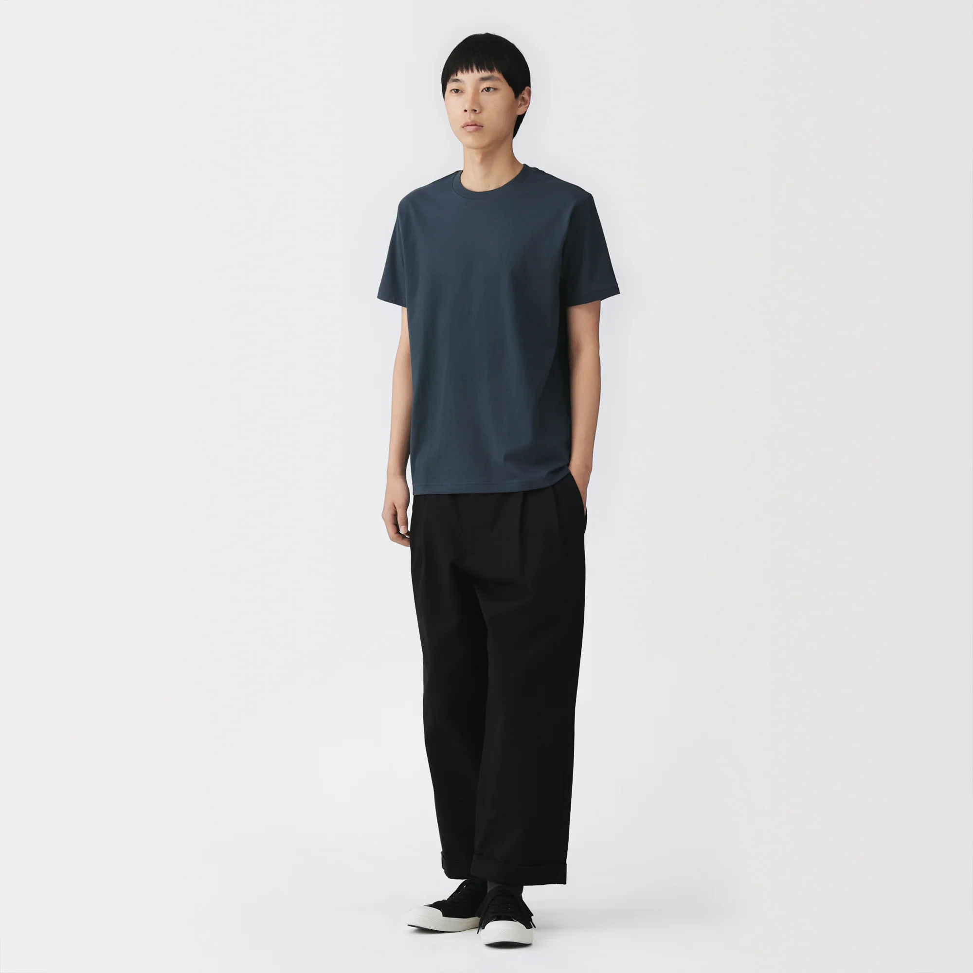 Men's Washed Jersey Crew Neck Short Sleeve T-Shirt - Image 41