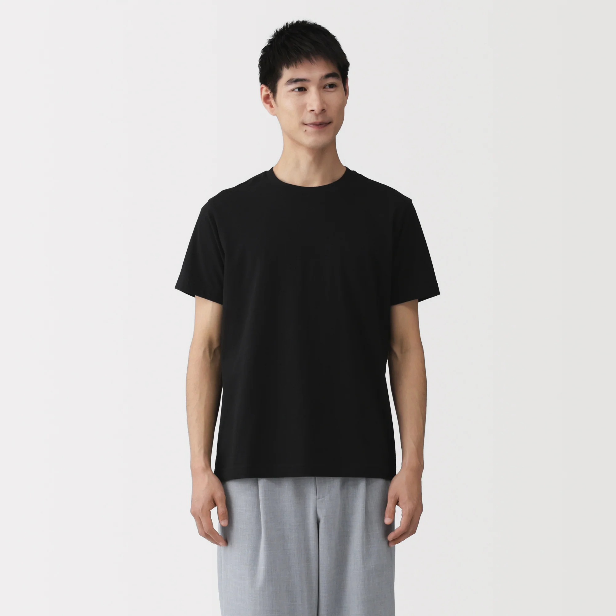 Men's Washed Jersey Crew Neck Short Sleeve T-Shirt - Image 48