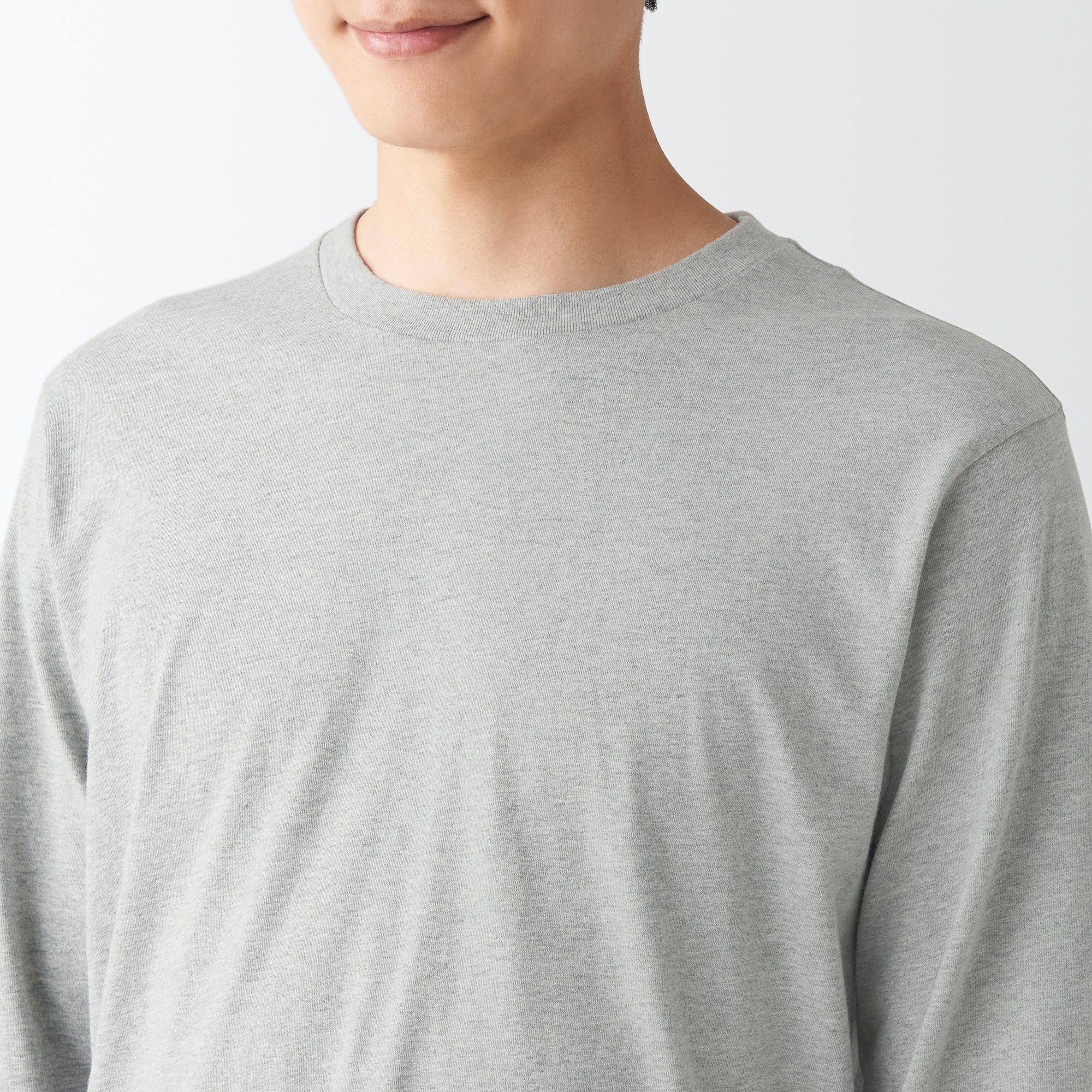 Men's Washed Jersey Long Sleeves Crew Neck T-Shirt - Image 23