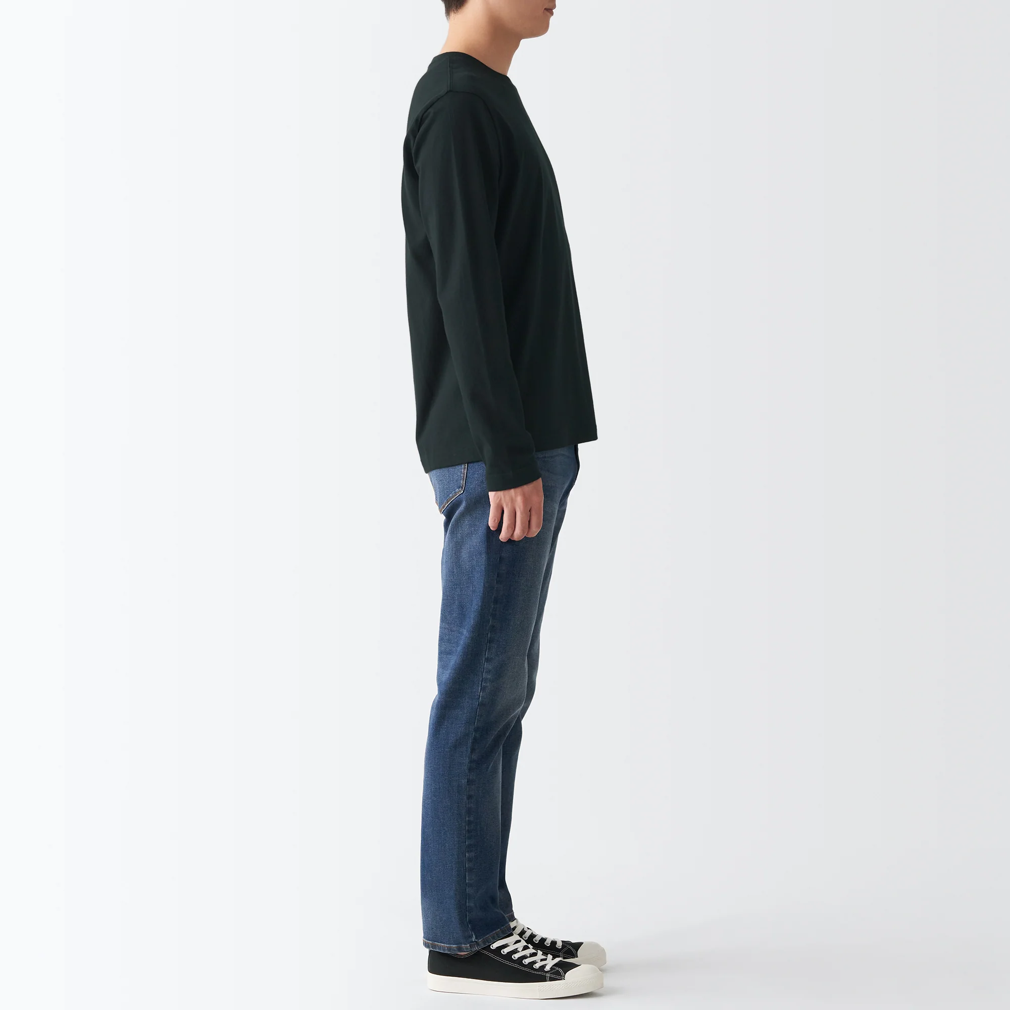 Men's Washed Jersey Long Sleeves Crew Neck T-Shirt - Image 28