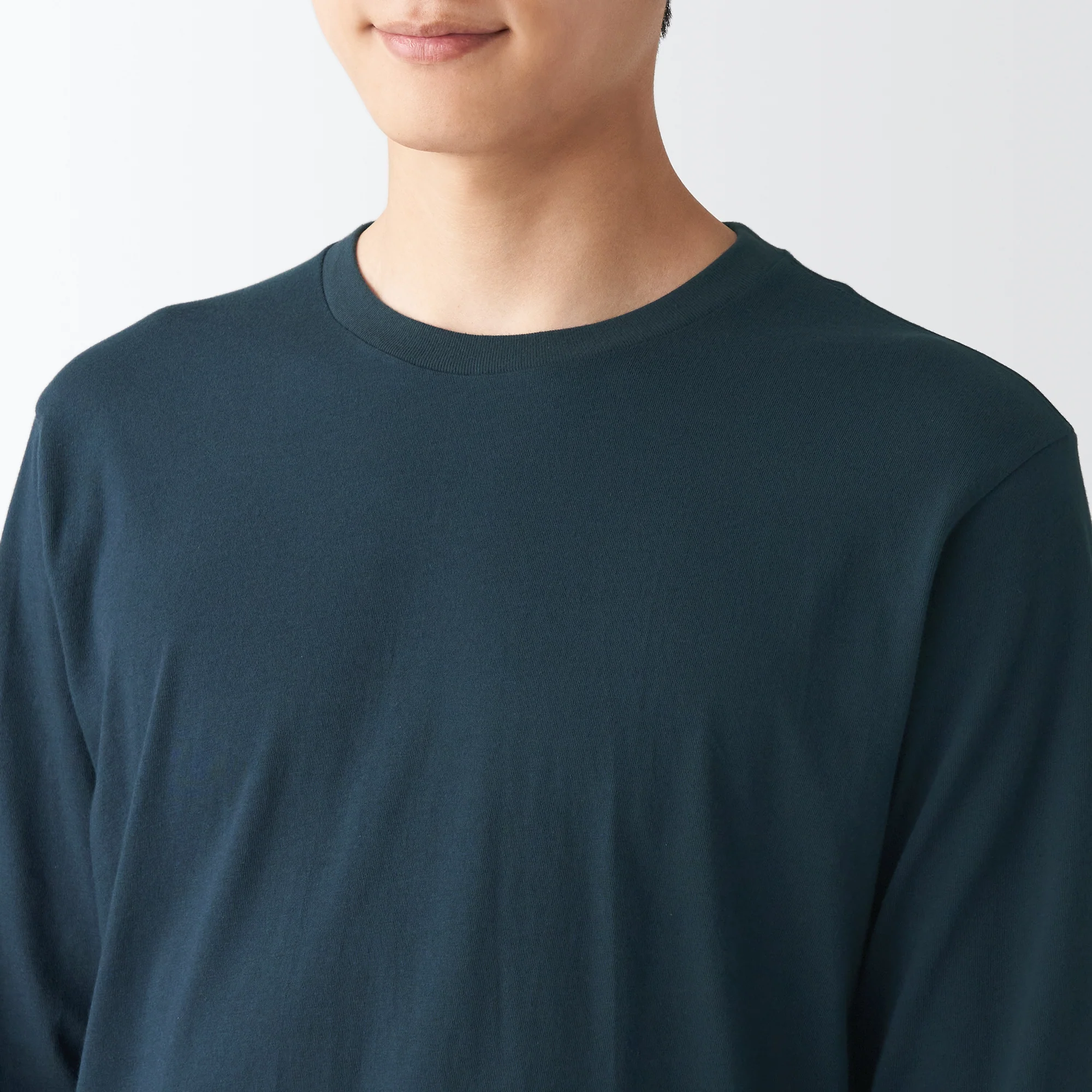 Men's Washed Jersey Long Sleeves Crew Neck T-Shirt - Image 39