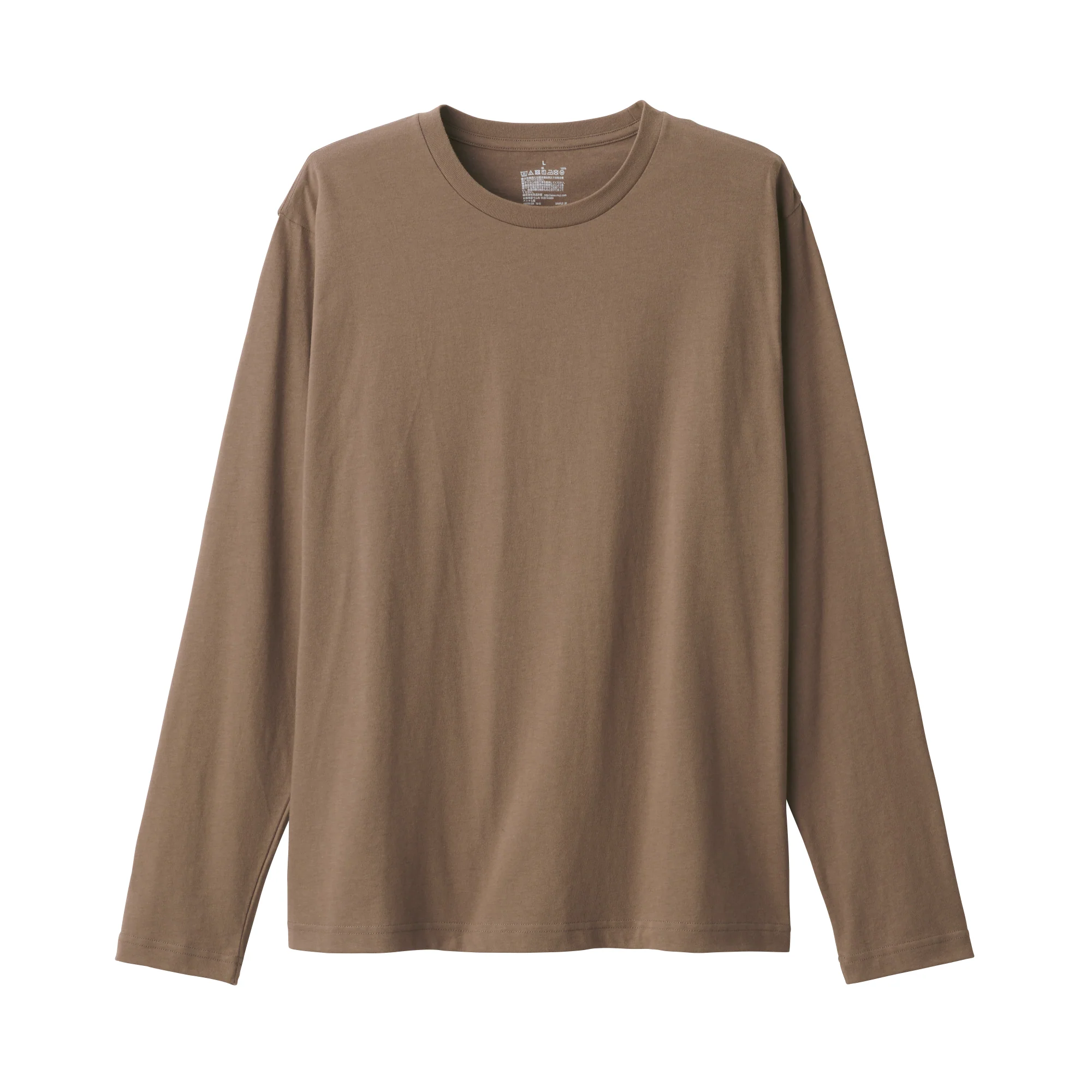 Men's Washed Jersey Long Sleeves Crew Neck T-Shirt - Image 41