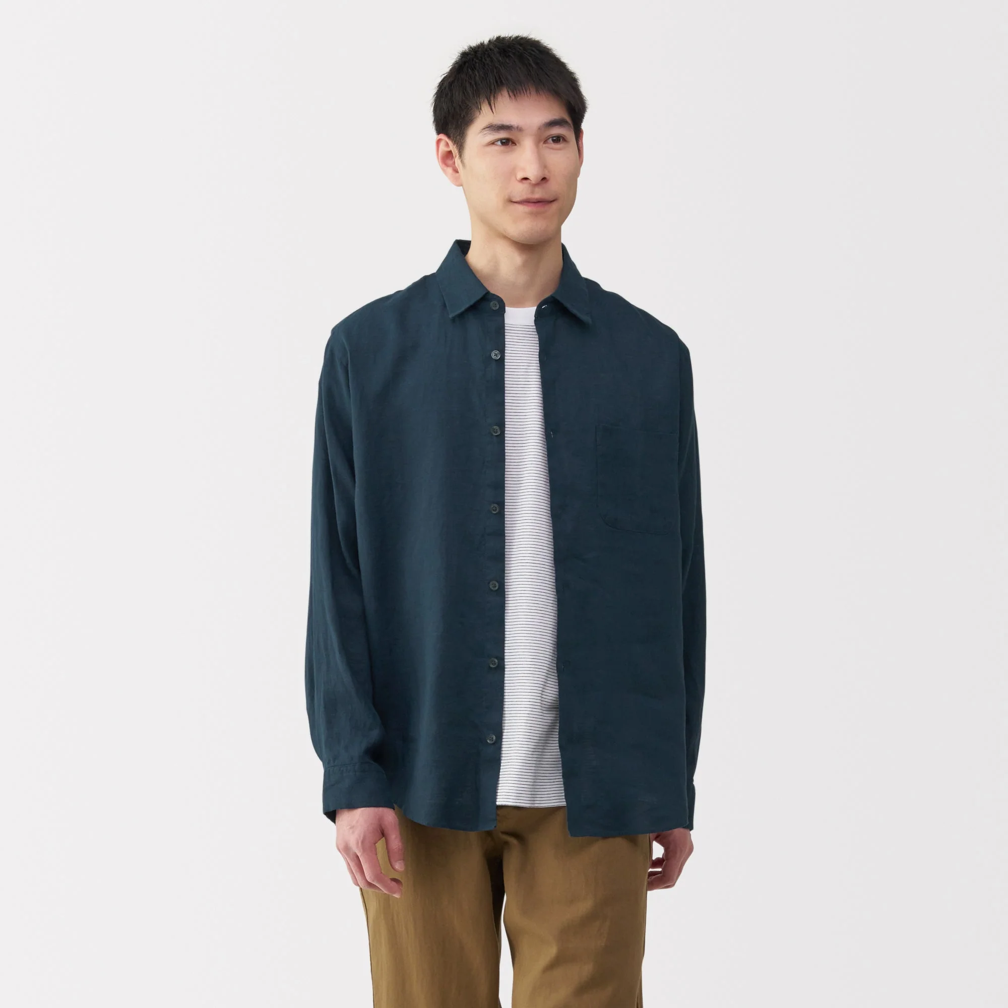 Men's Washed Linen Shirt - Image 27