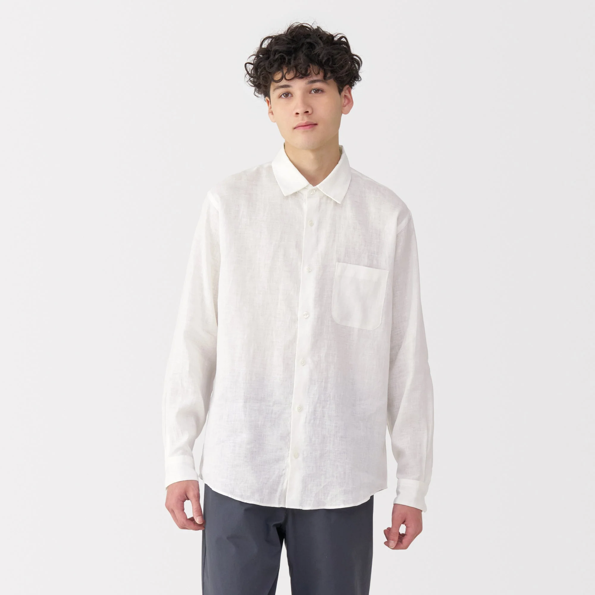 Men's Washed Linen Shirt - Image 3